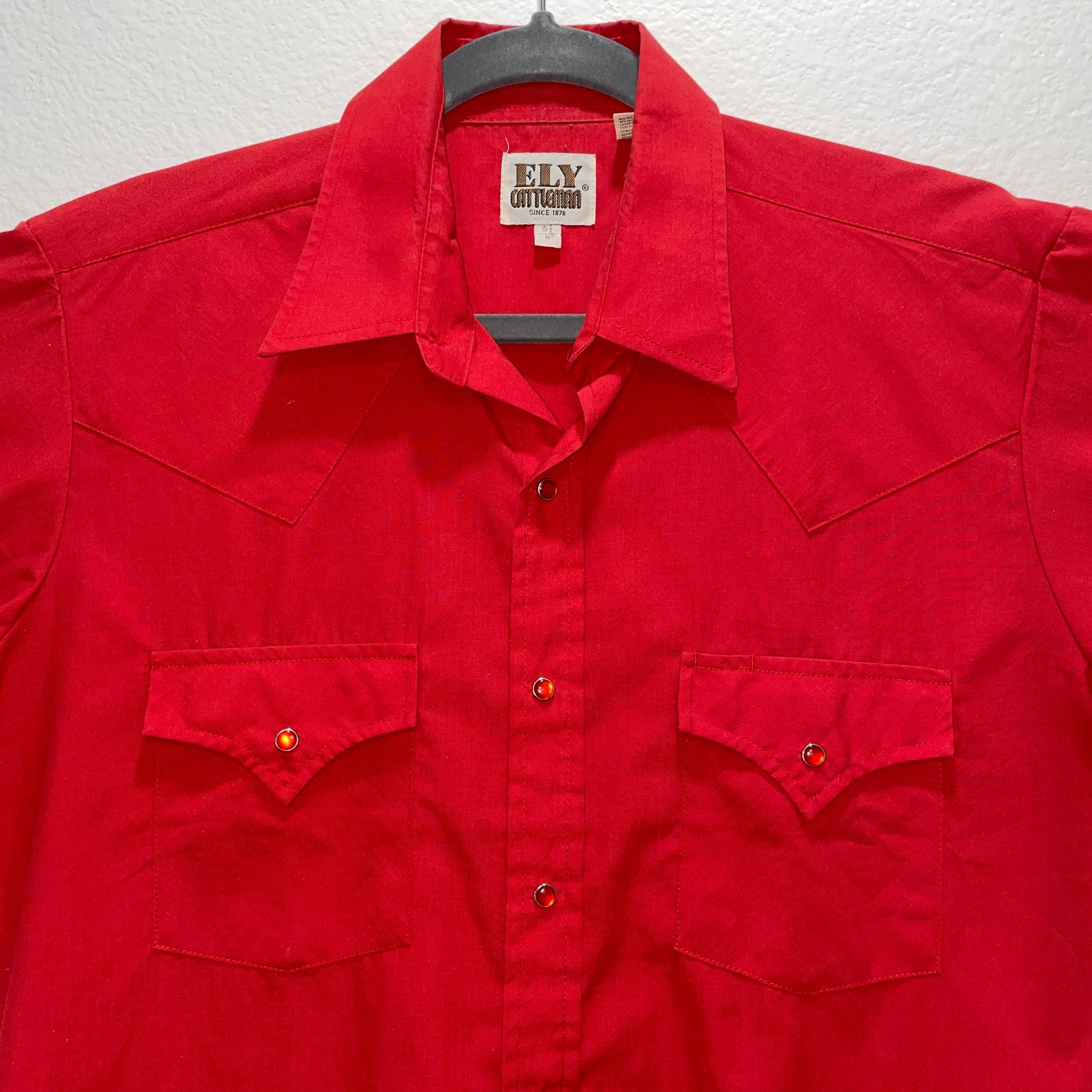 Other Ely Cattleman vibrant red button up western shirt Size US M / EU 48-50 / 2 - 2 Thumbnail