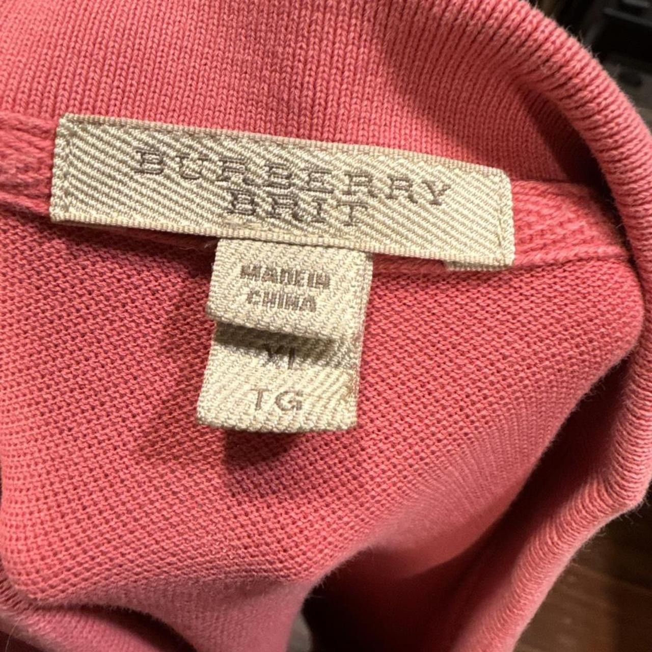 Burberry Y2K Burberry Brit Metal Logo Pink Polo Shirt Size US XL / EU 56 / 4 - 4 Thumbnail