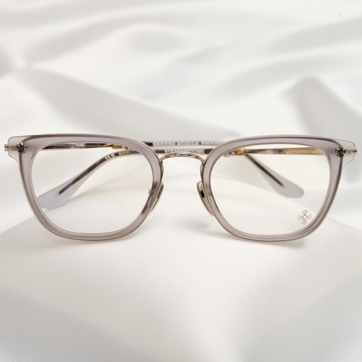Chrome Hearts CHROME HEARTS STRAPADICTOME MATTE GRAPHITE /SHINY SILVER GLASSES Size ONE SIZE - 6 Thumbnail
