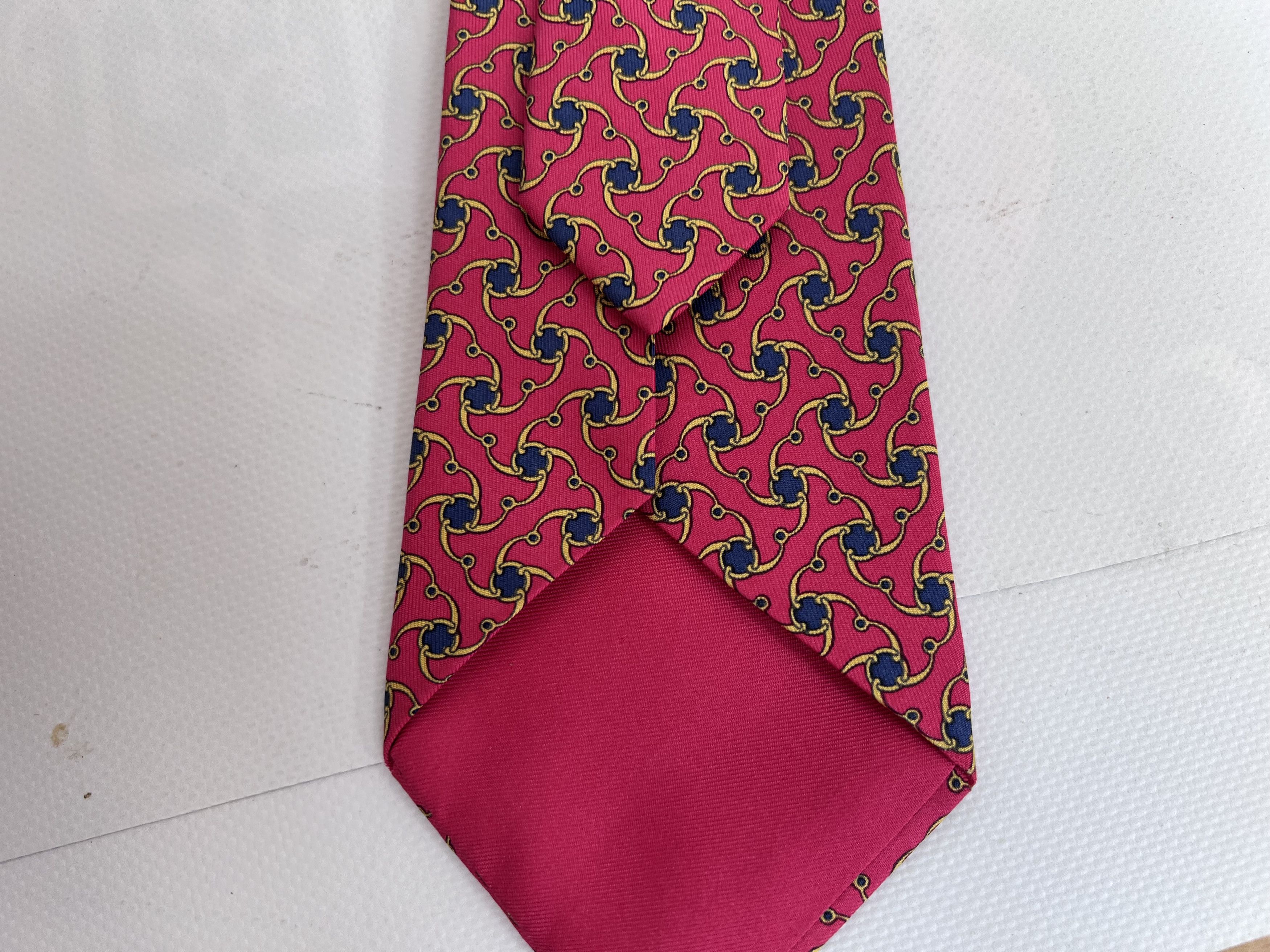 Hermes HERMES PARIS 7445 HA 100% SILK GEOMETRICAL NECK TIE Size ONE SIZE - 4 Thumbnail