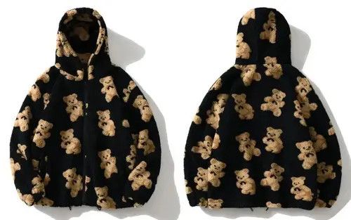 VIBE Bears Teddy Black Hoodie Sweatshirt Pullover Jersey Jumper Size US XL / EU 56 / 4 - 6 Thumbnail
