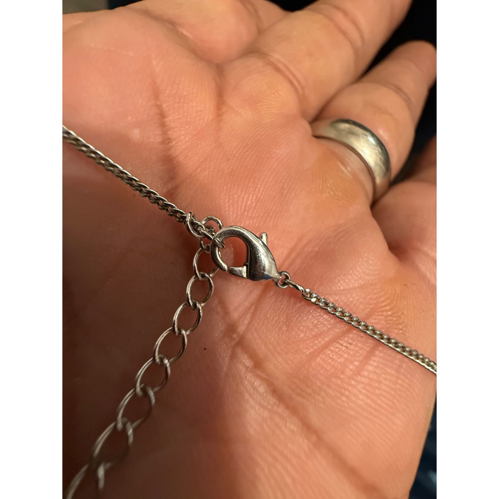 Monet Vintage Monet Silver Tone Triple Stone Necklace 16” Size ONE SIZE - 8 Thumbnail