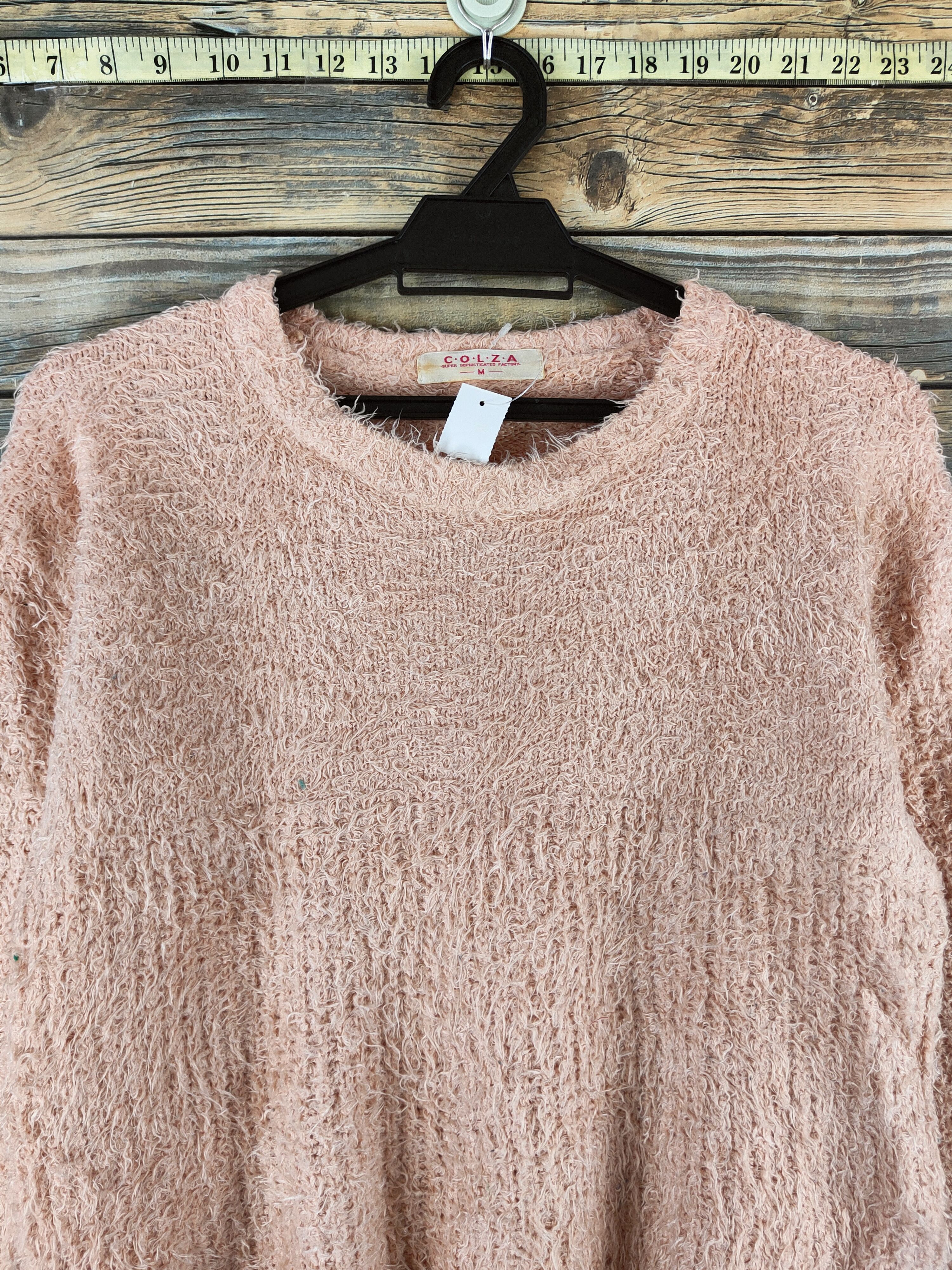 Japanese Brand DL Colza Orange peach shaggy Fur Mohair Knitwear #46-533 Size M / US 6-8 / IT 42-44 - 2 Thumbnail