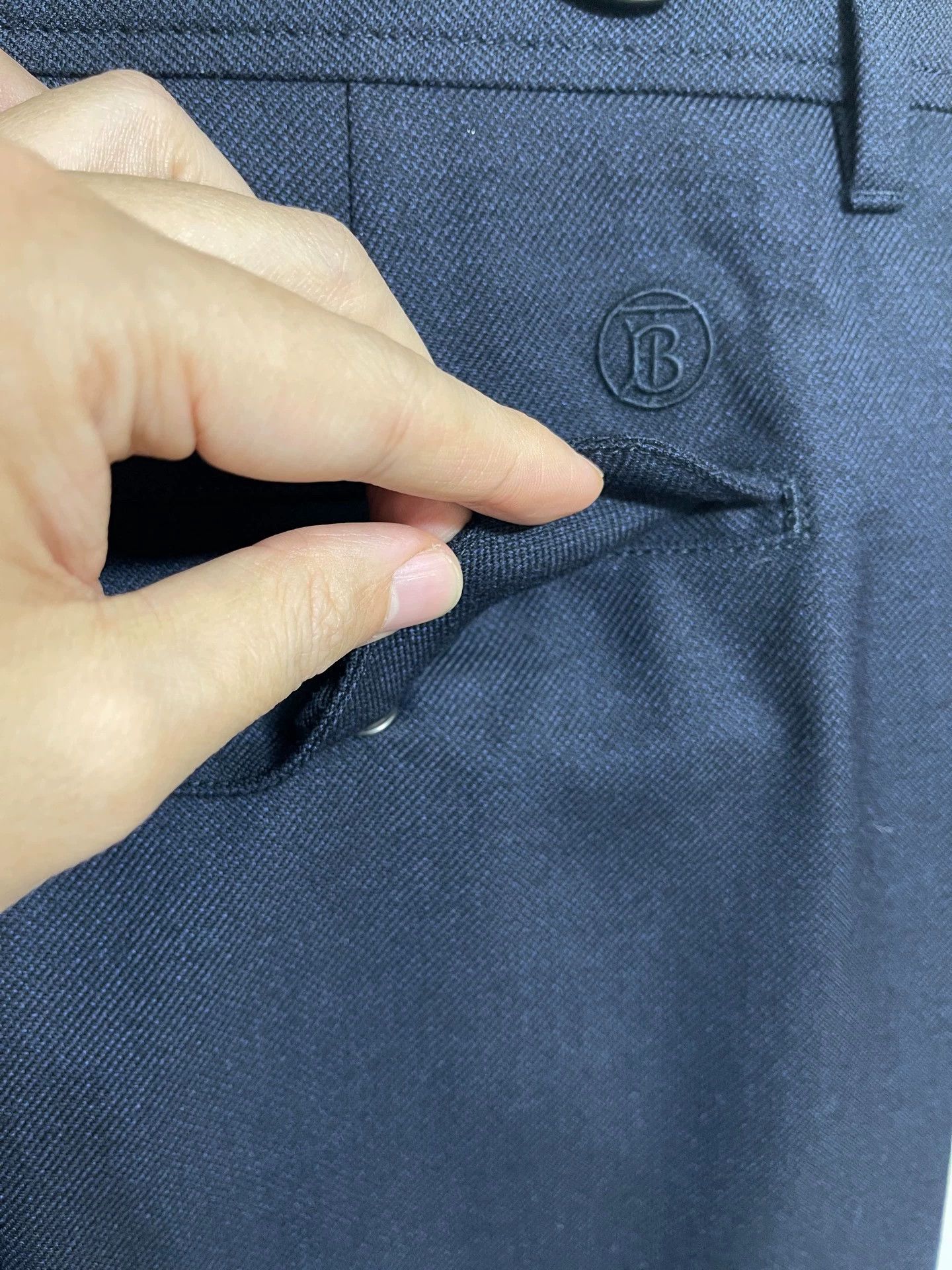 Burberry Burberry Navy Blue 100% Wool Slim Trousers 48 IT Size US 32 / EU 48 - 6 Thumbnail