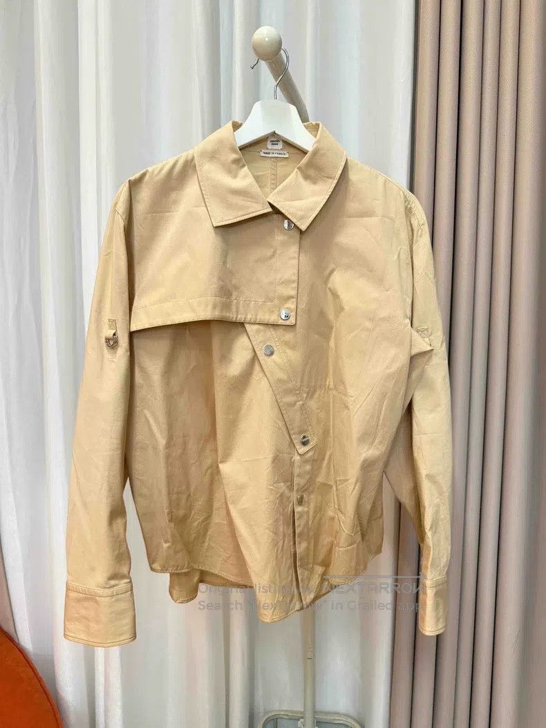 Hermes Hermes Asymmetrical structure shirt jacket, khaki color Size XS / US 0-2 / IT 36-38 - 1 Thumbnail