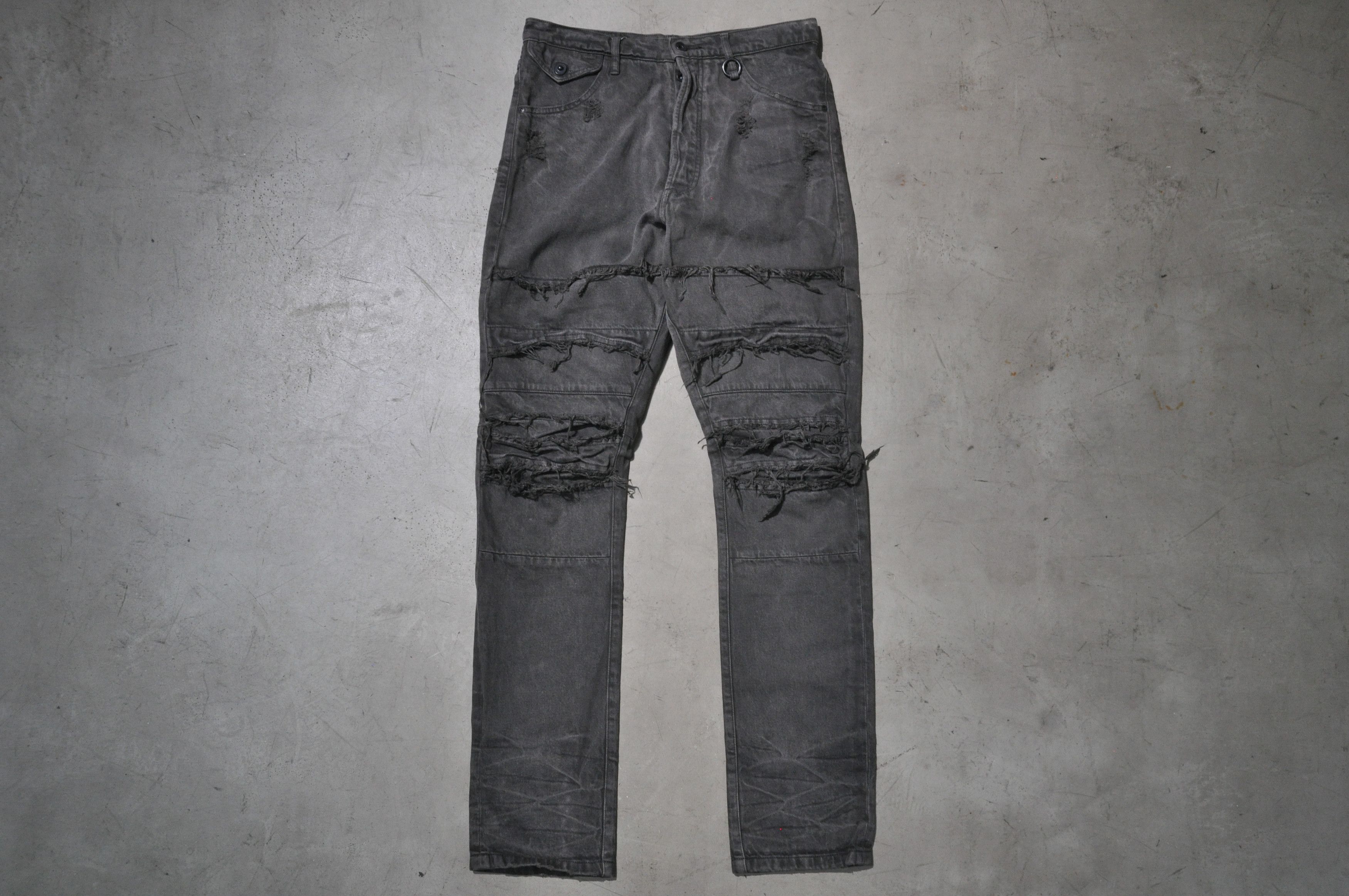 image of Julius - F/w 12 - "resonance" - Crash Denim Jean in Dark Gray, Men's (Size 30)