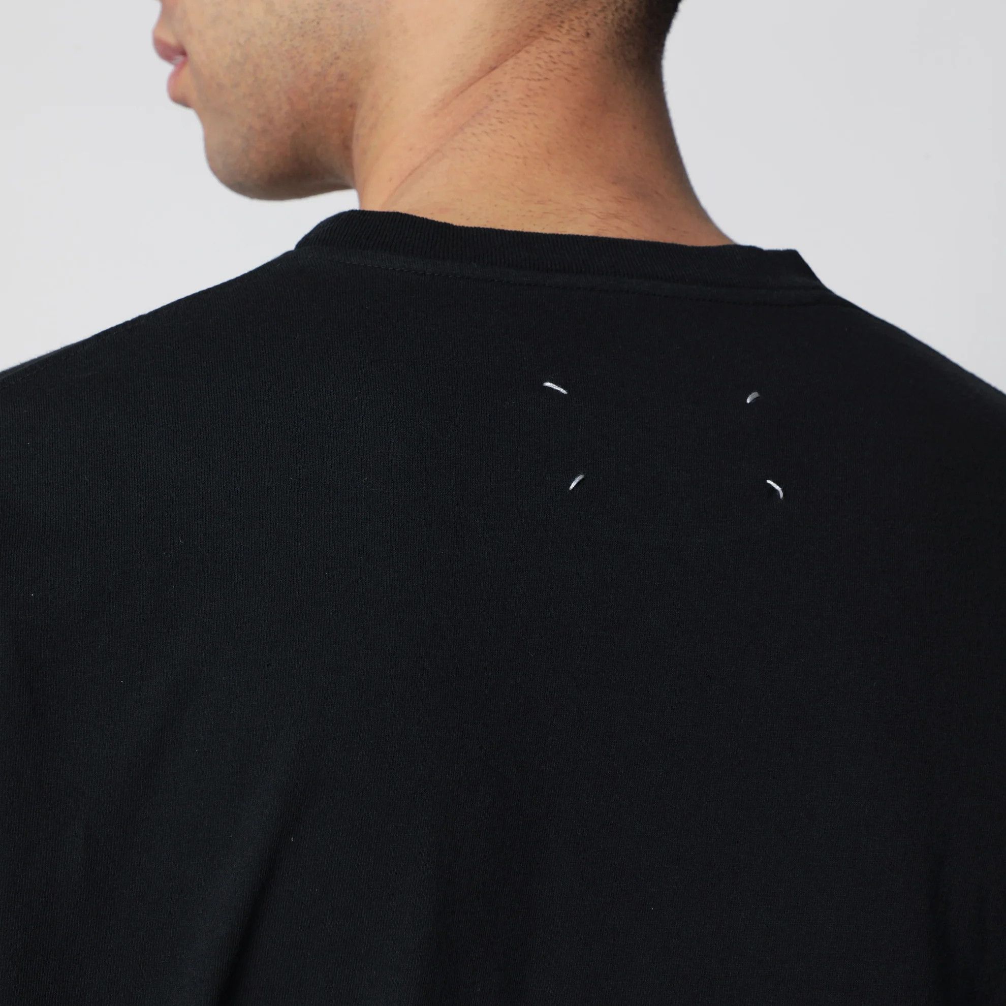 Maison Margiela o1d2blof0526 Taped Cotton Jersey Short Sleeve T-Shirt Black Size US M / EU 48-50 / 2 - 4 Thumbnail