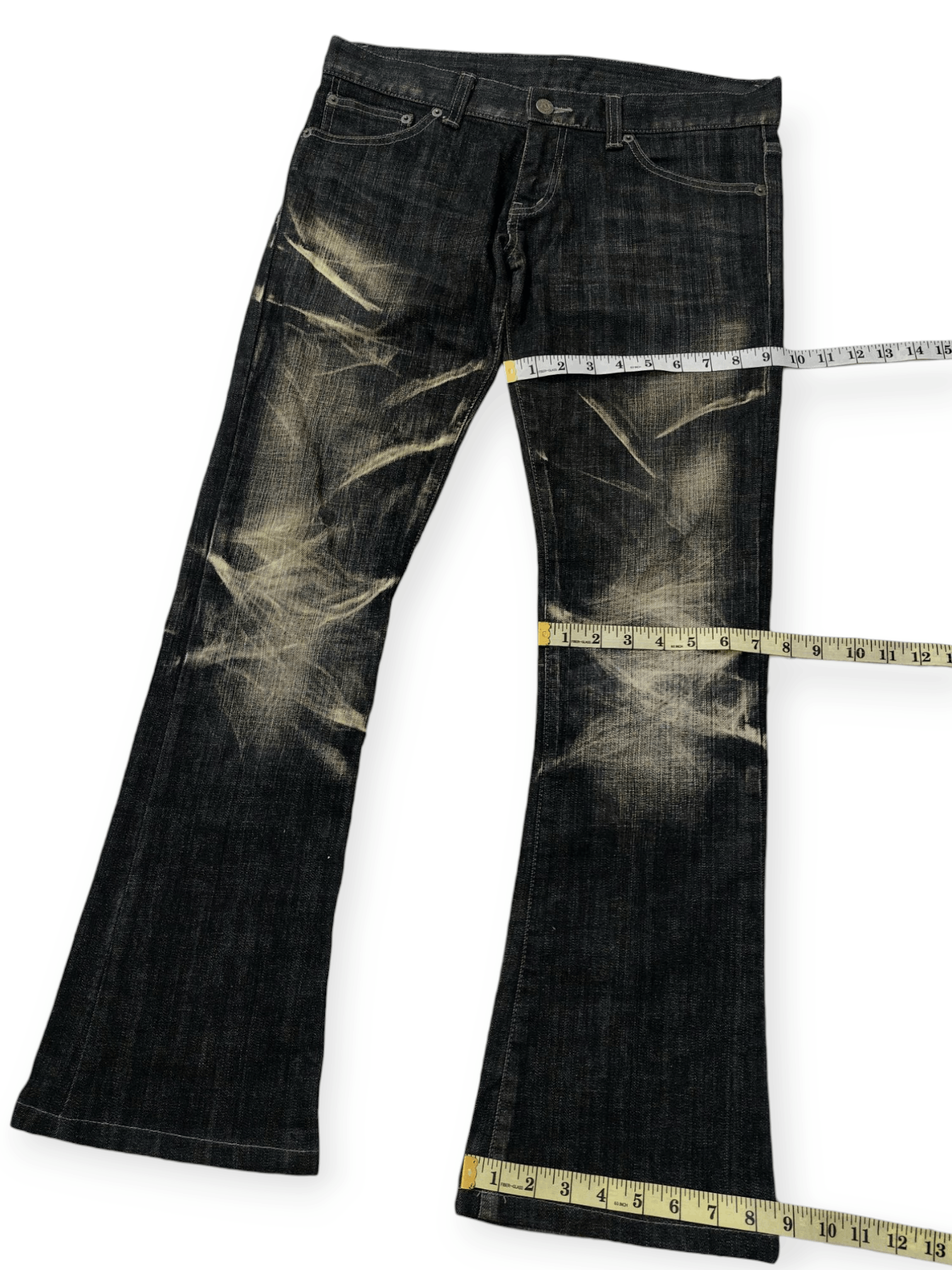 Tornado Mart 💥Tornado Mart Whiskers Super Flared Denim Size US 33 - 19 Thumbnail