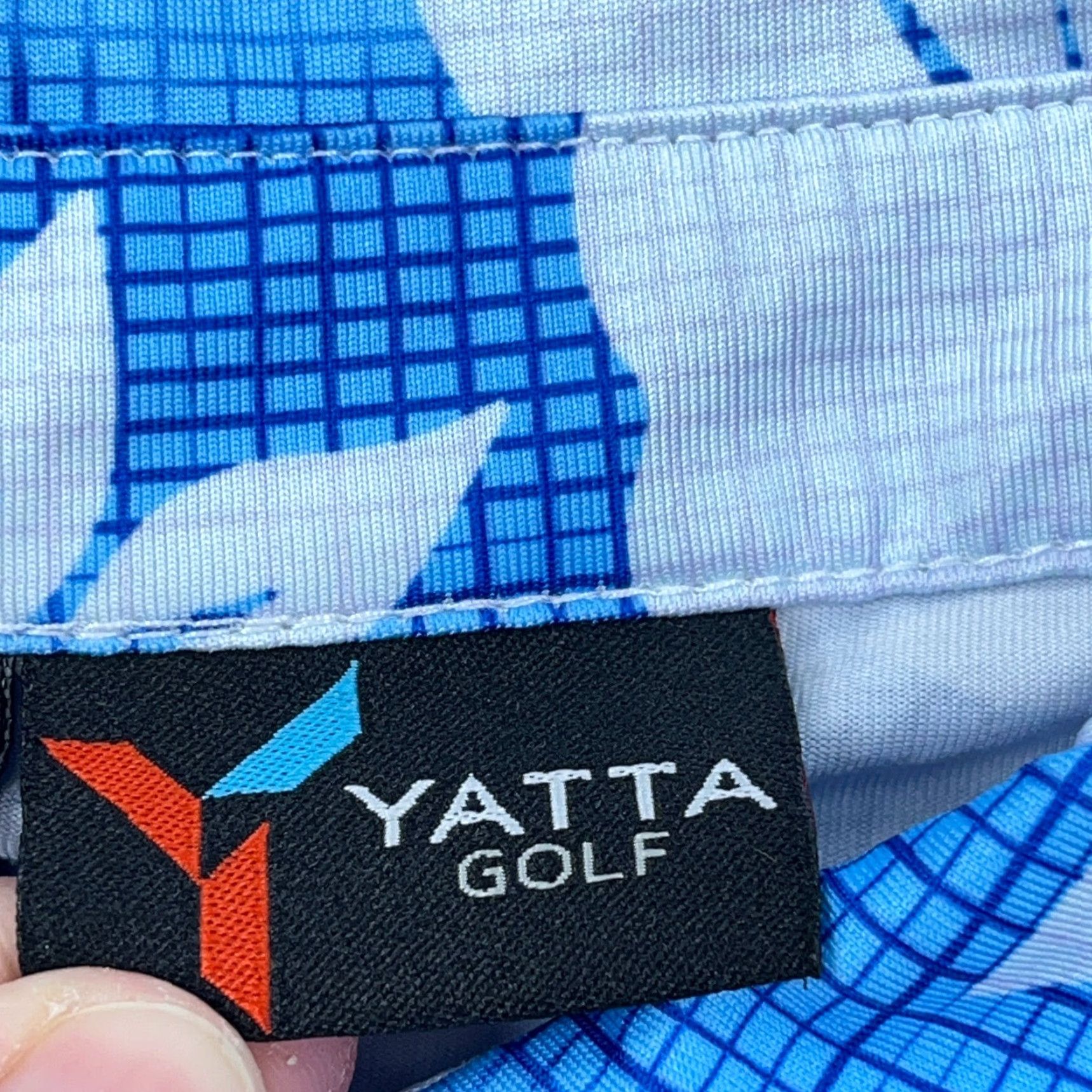 Vintage Yatta Golf Polo Shirt Men Medium Blue Floral Print Performance Wicking Dry Size US M / EU 48-50 / 2 - 7 Thumbnail