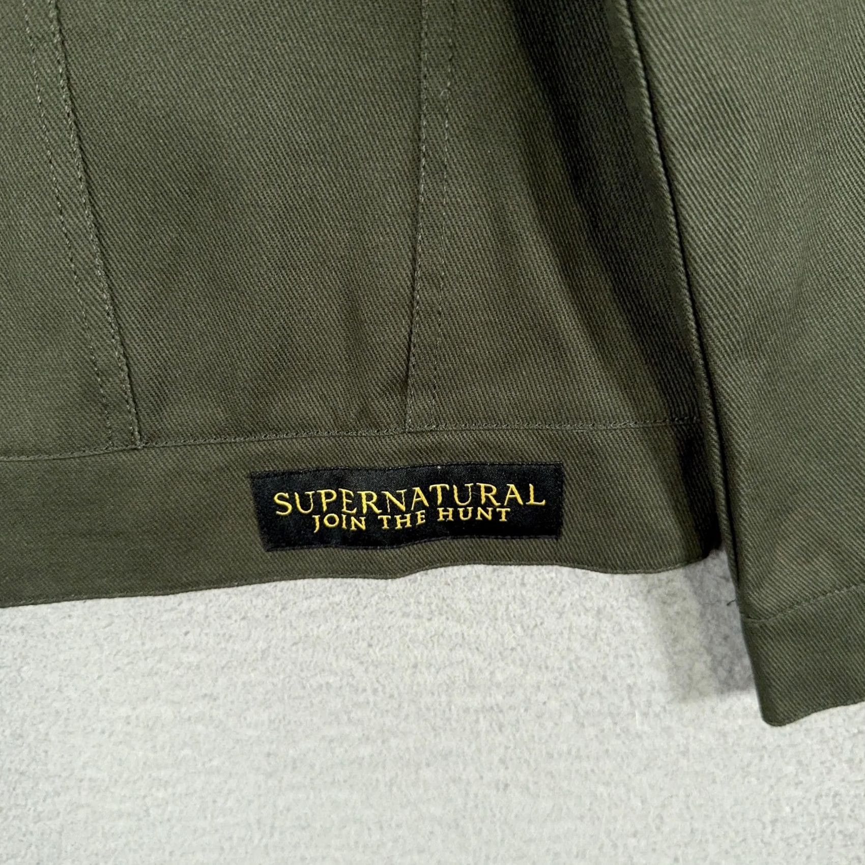 Vintage VINTAGE? CultureFly Supernatural Join The Hunt Mens XS Green Trucker Jacket Size US XS / EU 42 / 0 - 6 Thumbnail