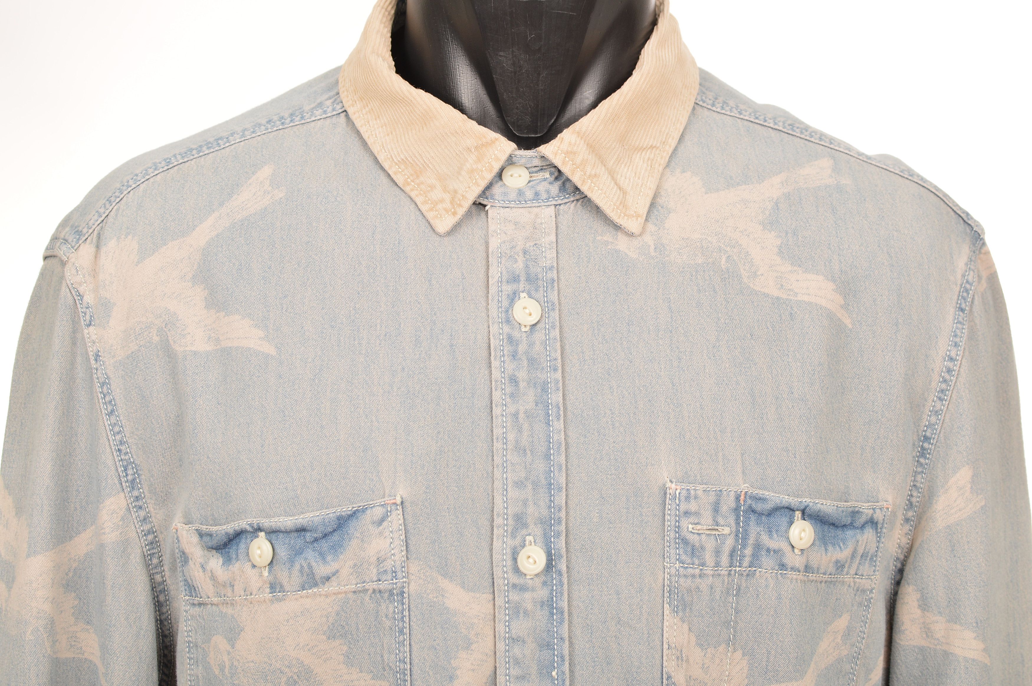 Allsaints Allsaints Flight LS Shirt Denim Cord Collar Size US M / EU 48-50 / 2 - 2 Thumbnail