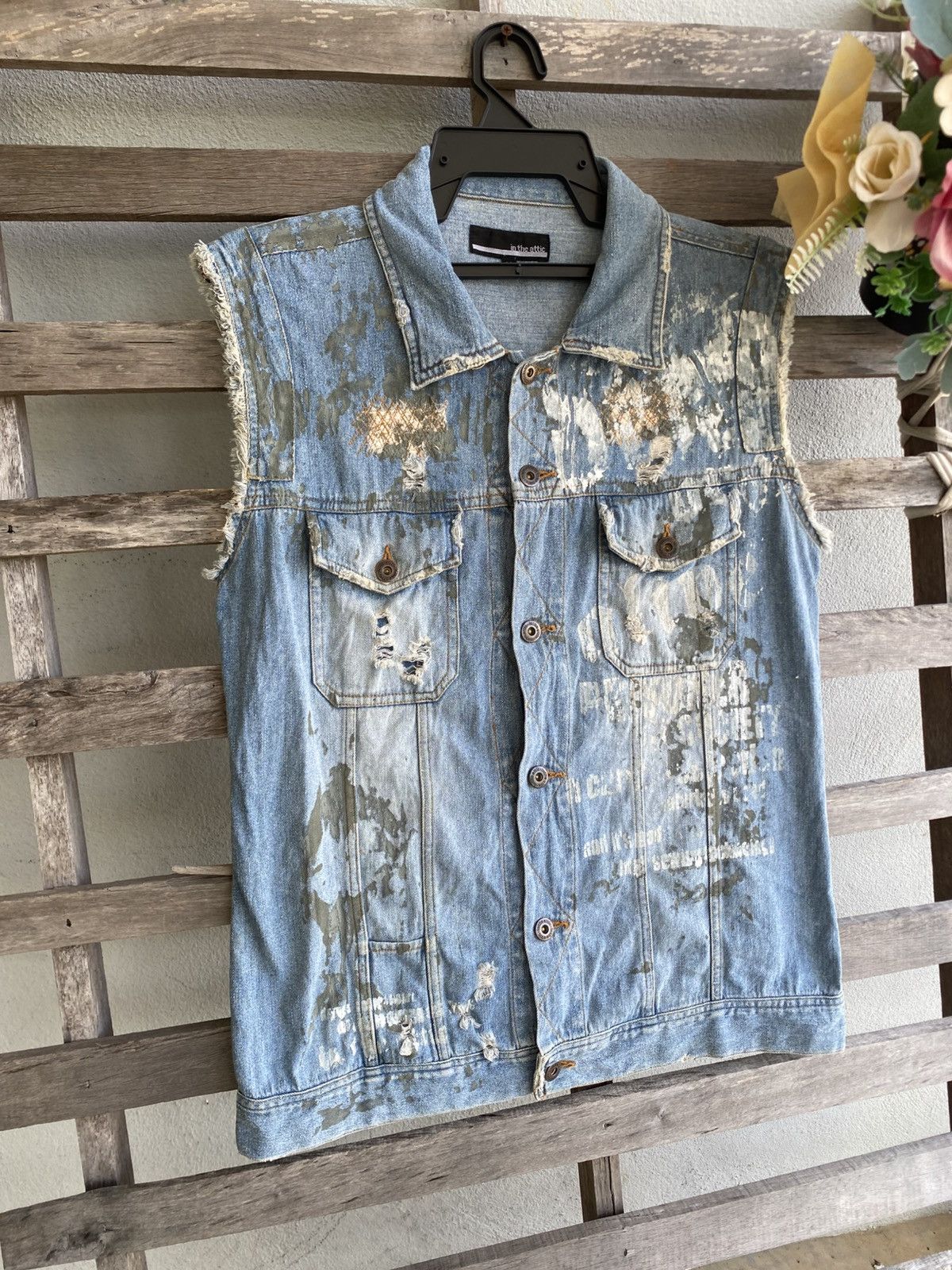 In The Attic In the Attic Distressed Vest - Punk style Size US M / EU 48-50 / 2 - 3 Thumbnail