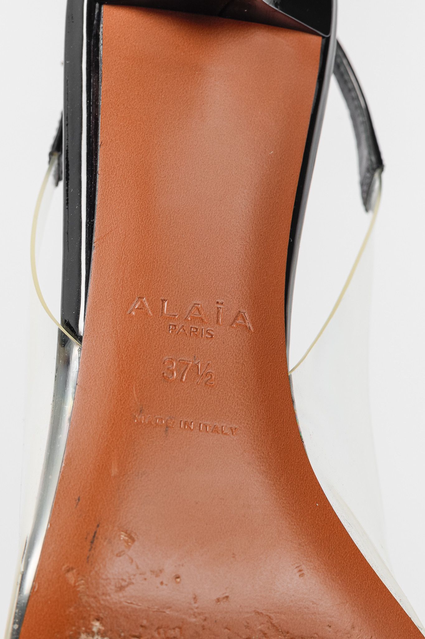Alaia Alaia Le Coeur Patent Calfskin & PU Heart Slingback Heels Size US 7 / IT 37 - 5 Thumbnail