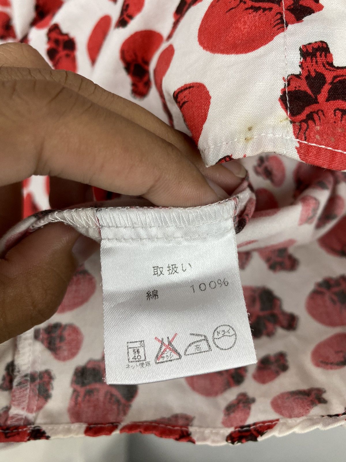 If Six Was Nine Red Skull Button Up Shirt Size US M / EU 48-50 / 2 - 8 Thumbnail