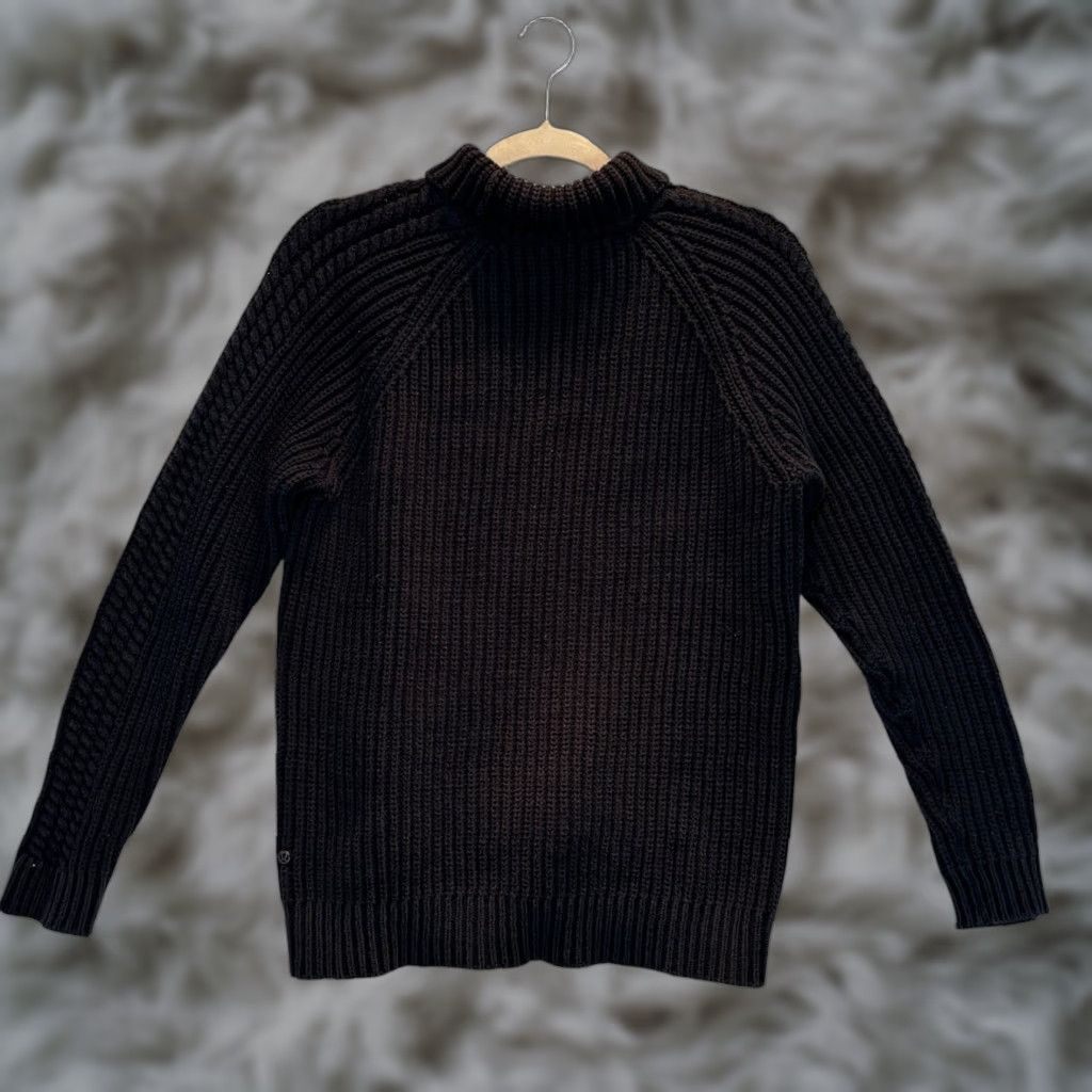 Lululemon Lululemon Sweater Womens Medium Black Turtleneck Cable-Knit Pullover Winter Fall Cozy Size M / US 6-8 / IT 42-44 - 1 Thumbnail