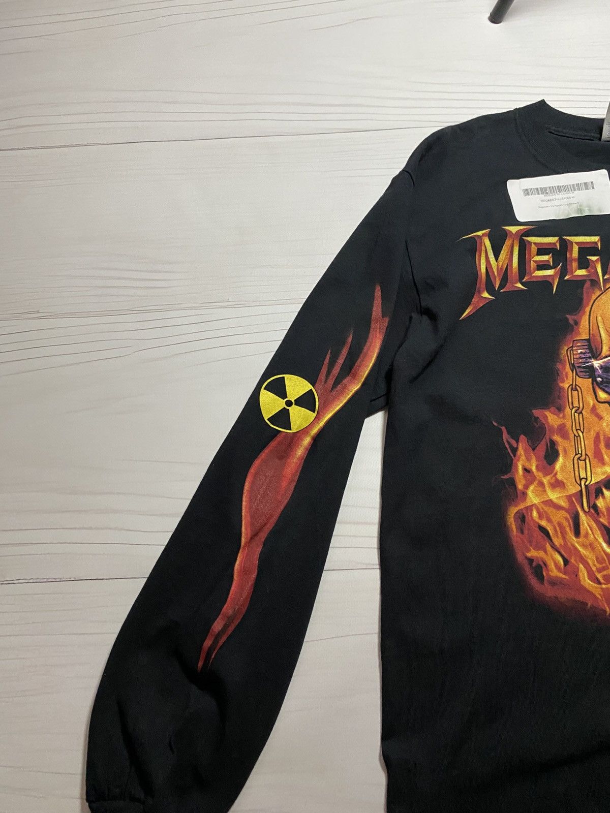 Gildan Megadeth Vic Flames Big logo band rock longsleeve t shirt Size US M / EU 48-50 / 2 - 11 Thumbnail