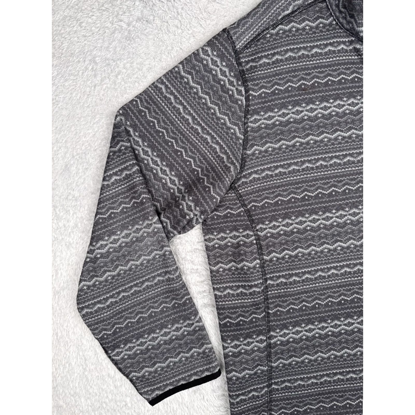 The North Face The North Face Sweater Men XL Gray Fleece 1/4 Zip Pocket Southwest Aztec Pattern Size US XL / EU 56 / 4 - 3 Thumbnail