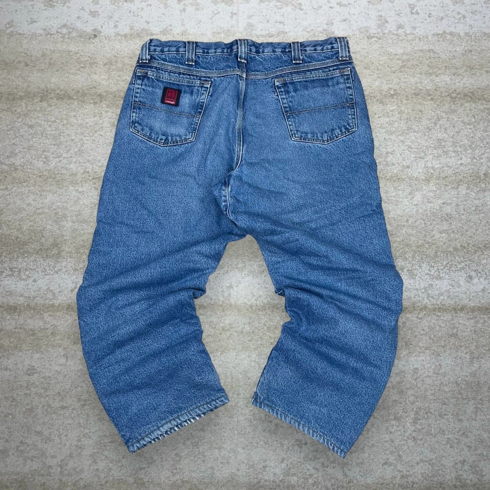 Wrangler Vintage Y2K Wrangler Riggs Jeans 38x30 Baggy Medium Wash Size US 38 / EU 54 - 1 Thumbnail