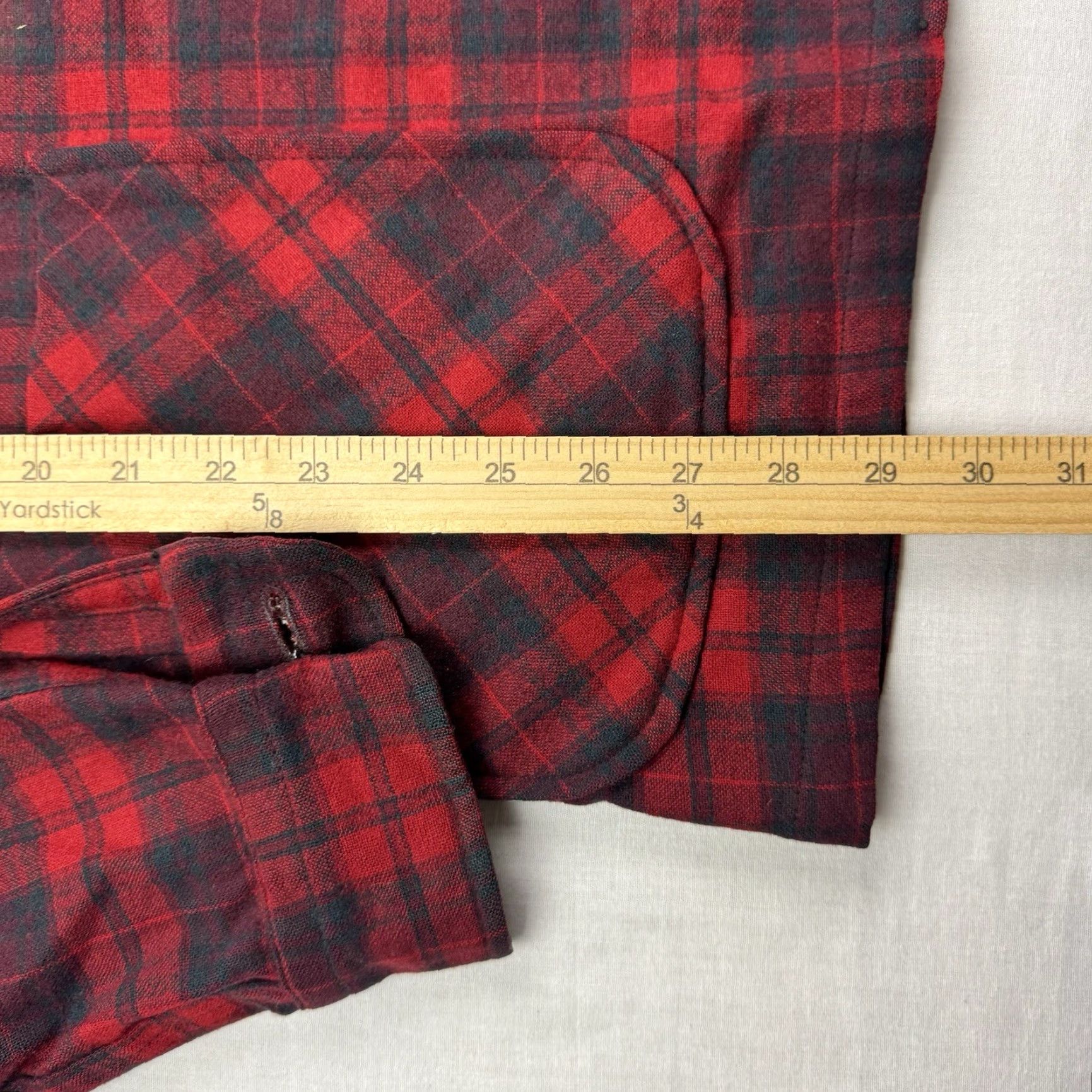Pendleton VINTAGE Pendleton Blazer Shirt Men M Red Plaid USA 80s 90s Pockets Wool Button Casual Business Size 40R - 6 Thumbnail