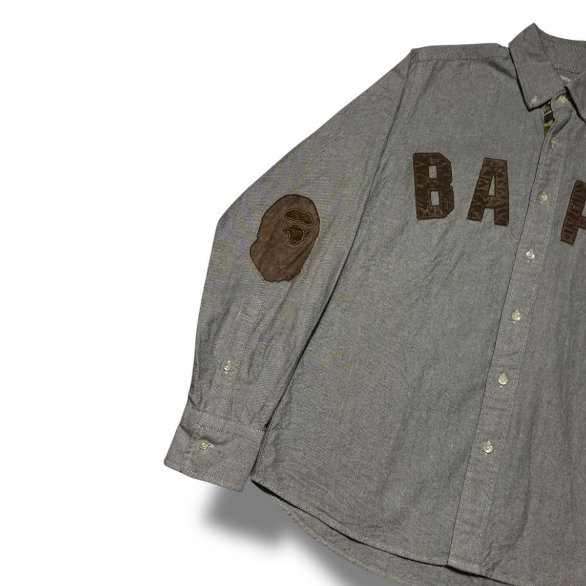 Bape 00s Bape velours patch elbow logo shirts archive nigo Size US L / EU 52-54 / 3 - 7 Thumbnail