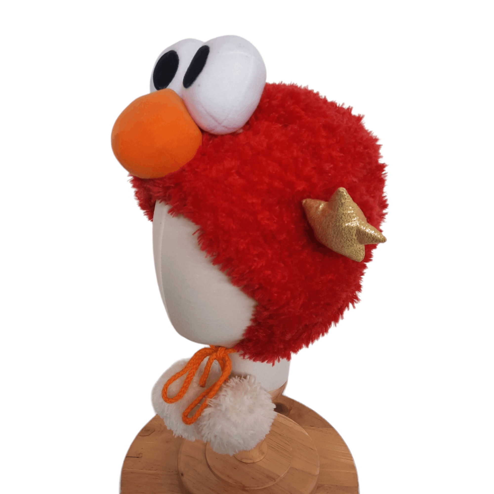 image of Cartoon Network x Universal Studios Sesame Street Elmo Cartoon Head Earflap Hat, Men's