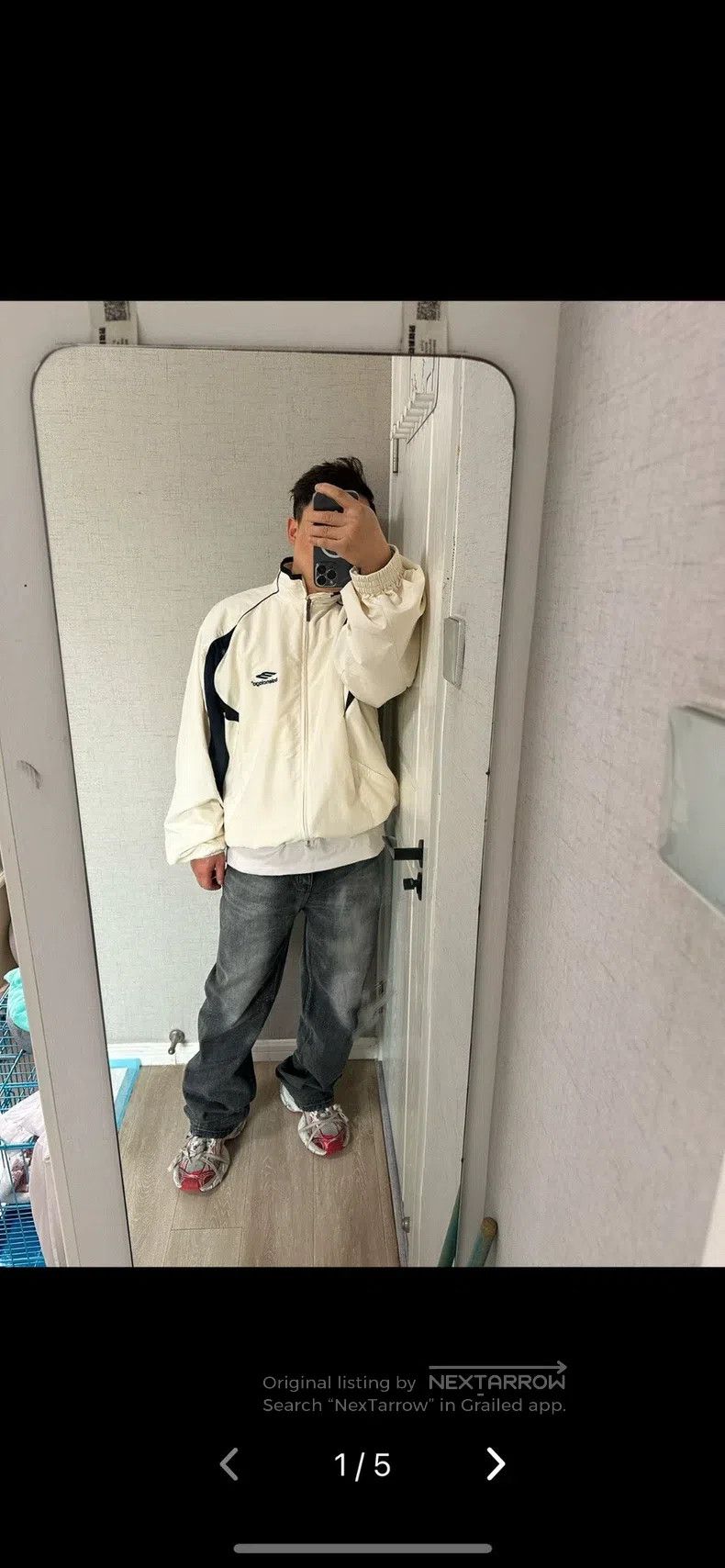Balenciaga Balenciaga 3B Embroidered Letter Logo Color-blocked Windbr Size US S / EU 44-46 / 1 - 6 Thumbnail