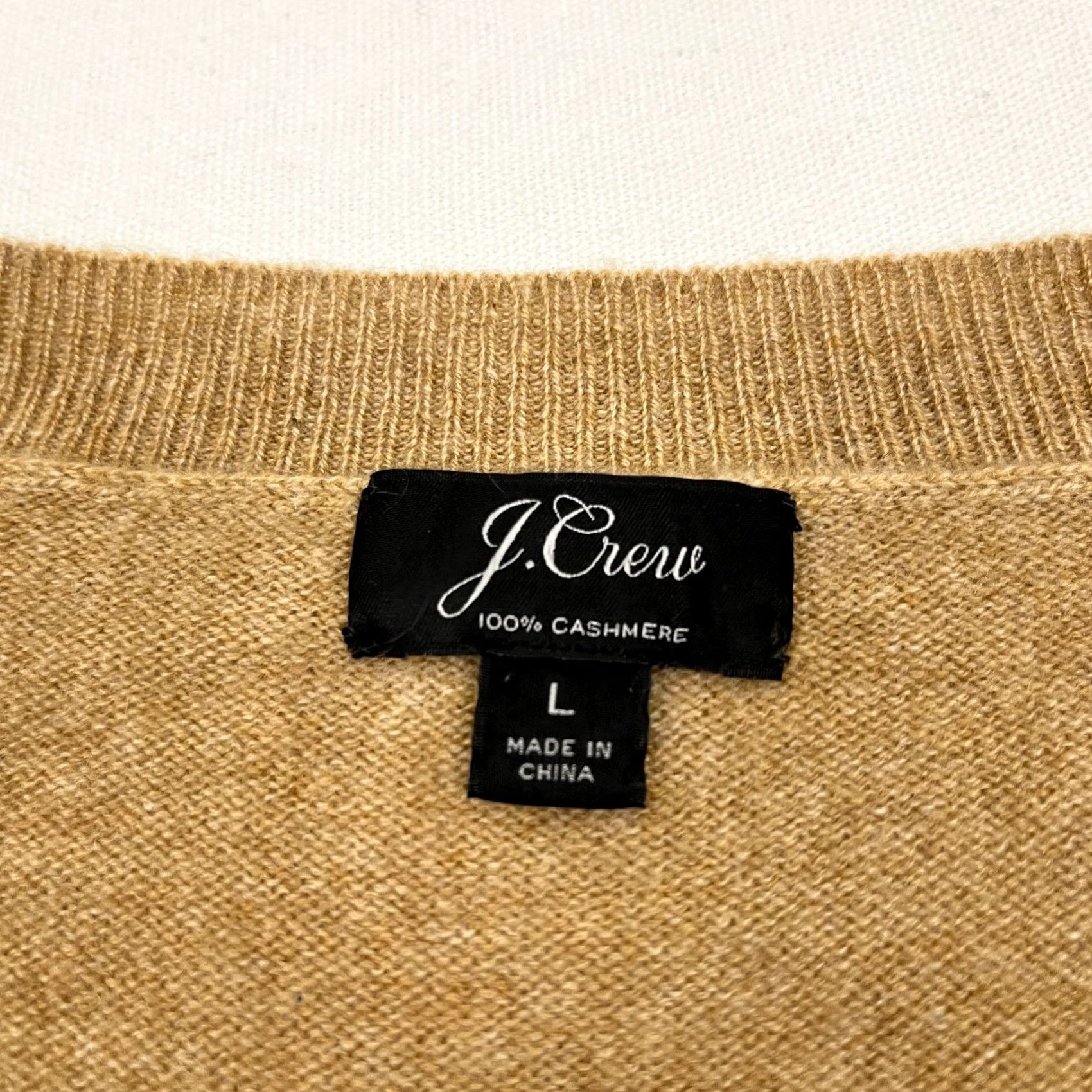 J.Crew J.CREW Cashmere Sweater Women L Brown Crew Pullover Old Money Quiet Luxury K1313 Size L / US 10 / IT 46 - 2 Thumbnail