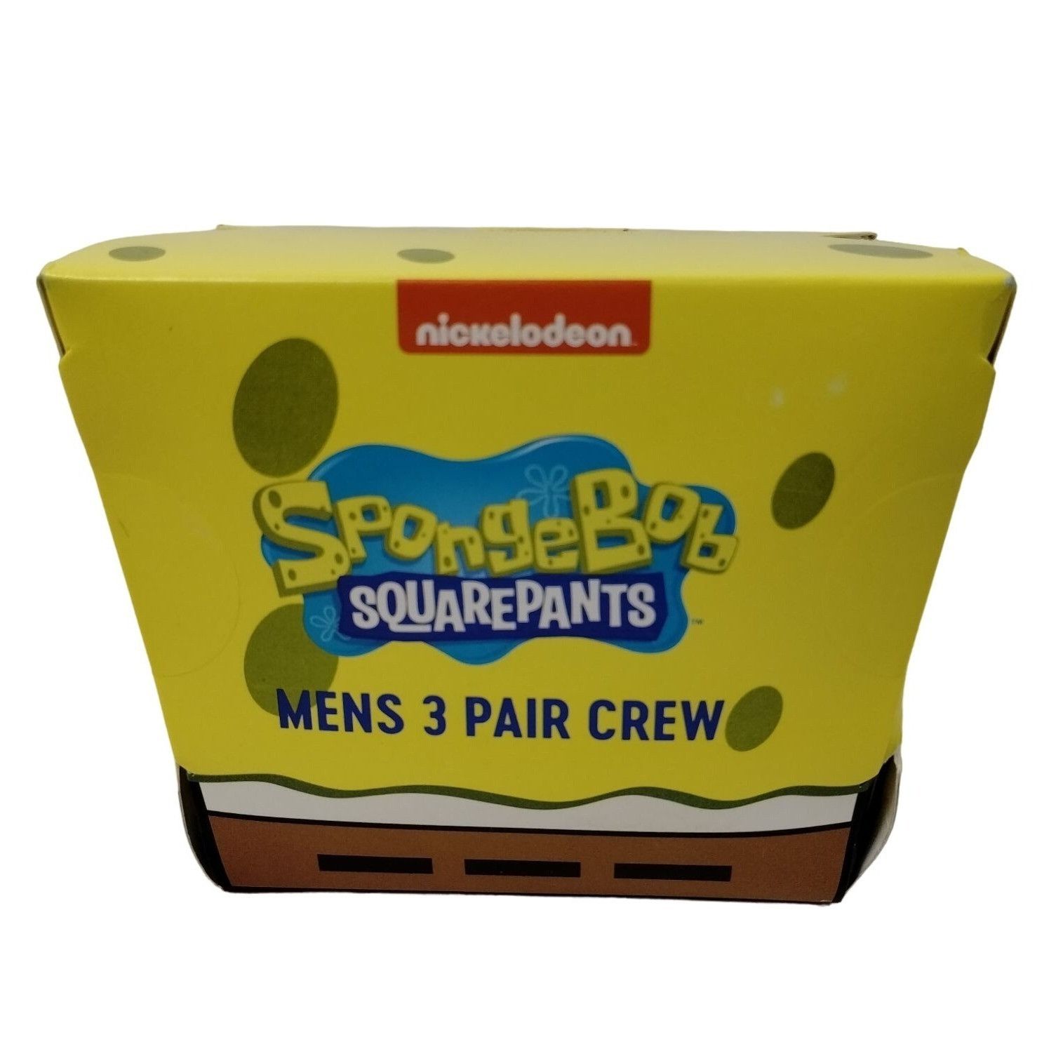Designer Bioworld SpongeBob SquarePants Mens 3 Pair Crew Socks Size 1 Size ONE SIZE - 1 Thumbnail
