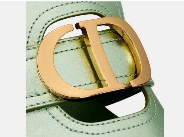 Dior o1w1db10425 KCQ266L 30 Montaigne Slides in Metallic Green Size US 12 / IT 42 - 4 Thumbnail