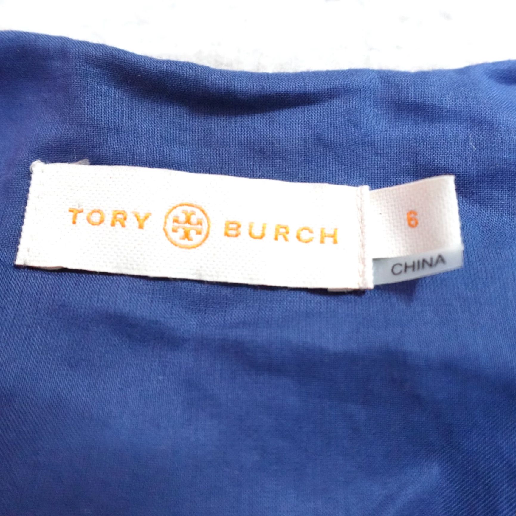 Tory Burch Tory Burch Cardigan Jacket Blue 6 Open Front Tassels Linen Knit Womens Jacket Size M / US 6-8 / IT 42-44 - 3 Thumbnail