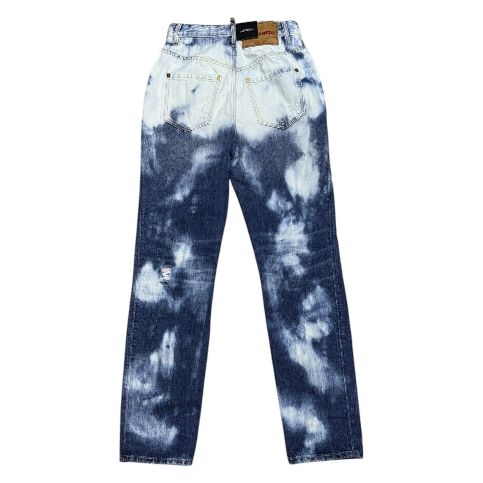 Dsquared2 DSQUARED 2 (NWT) High Waist Glam Tie Dye Denim Jeans Size 0 Size 25" / US 0 / IT 36 - 2 Thumbnail