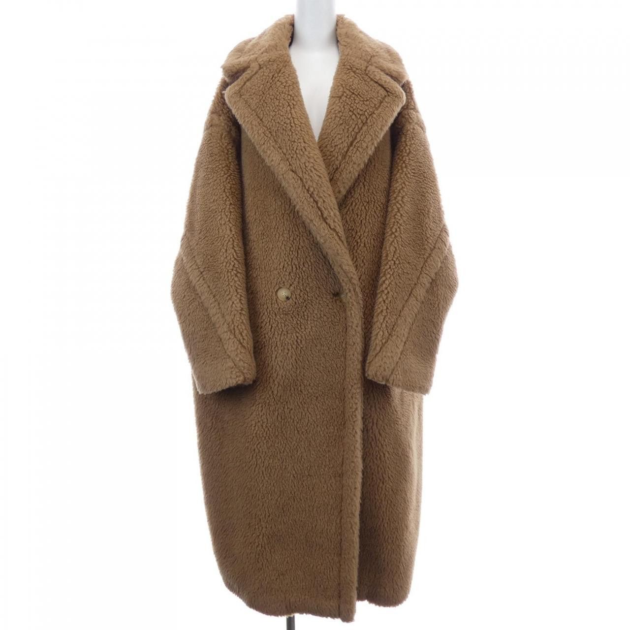 Max Mara Max Mara Max Mara Teddy Camel Silk Coat Textile Outerwear 101614 DUTY FREE for USA Size ONE SIZE - 1 Thumbnail