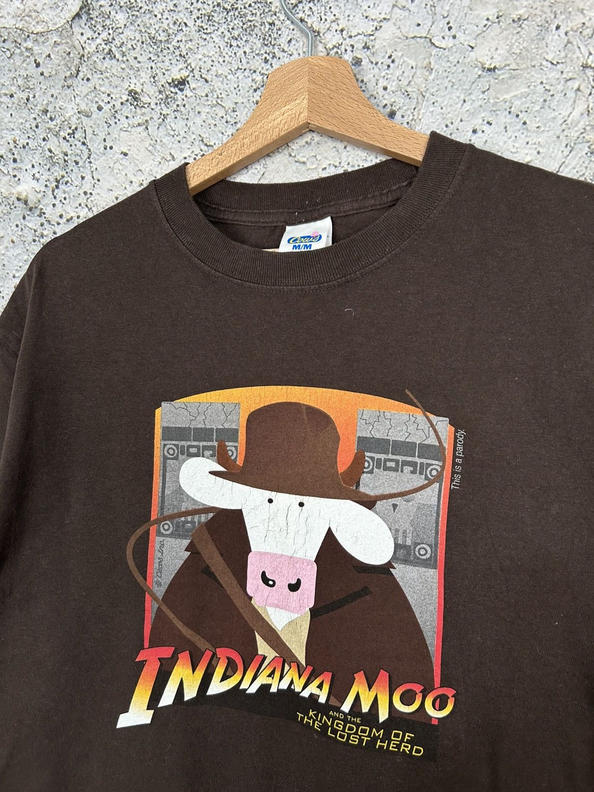 Vintage Indiana Moo Movie Parody Graphic Tee 90s Vintage Baggy Size US M / EU 48-50 / 2 - 3 Thumbnail