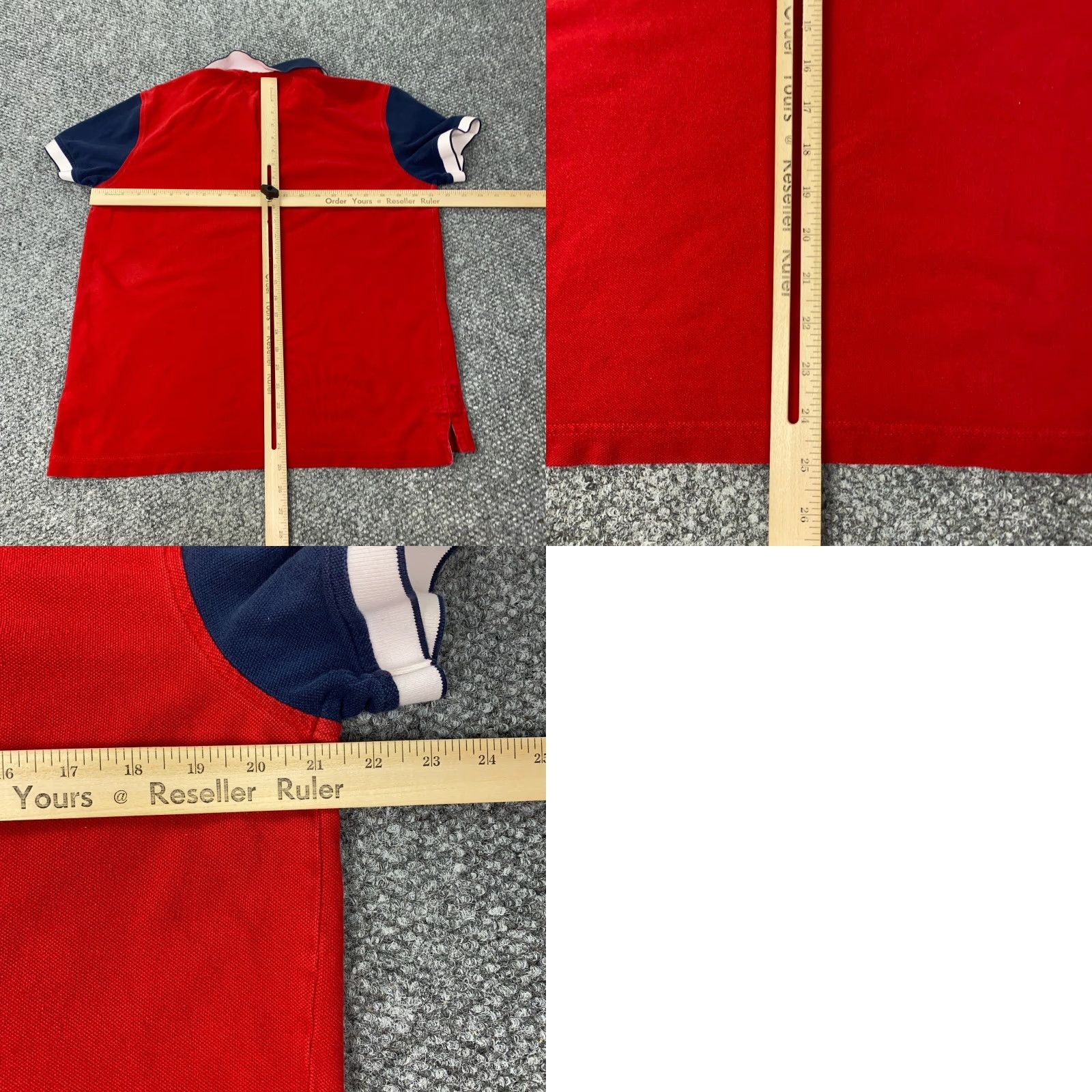 Tommy Hilfiger VINTAGE Tommy Hilfiger Polo Shirt Mens Large Red Striped Collared Cotton Nautical Size US L / EU 52-54 / 3 - 8 Thumbnail