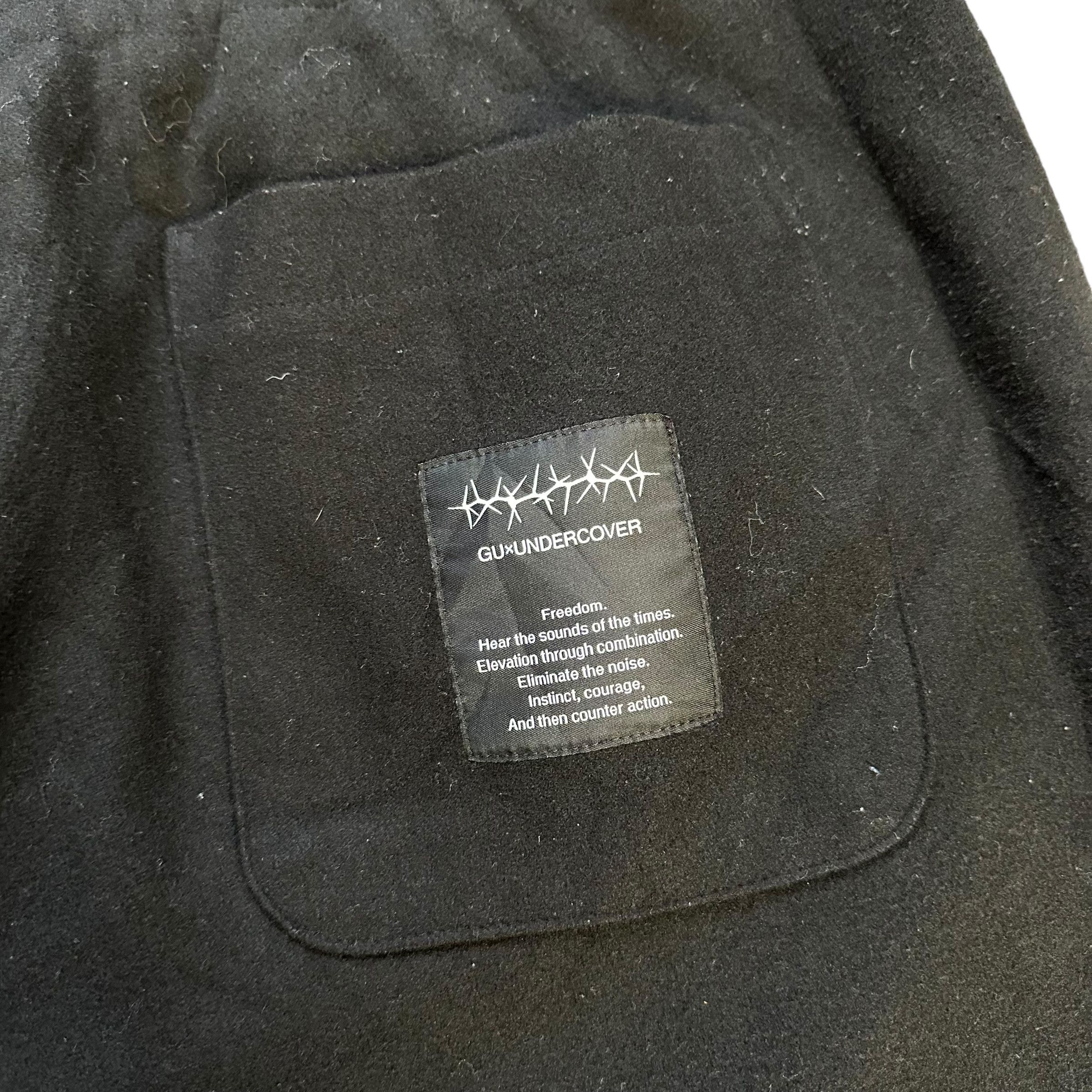 GU × Undercover GU X UNDERCOVER Black Polyester Pant Elastic Waist #A61-1412 Size 39" - 11 Thumbnail
