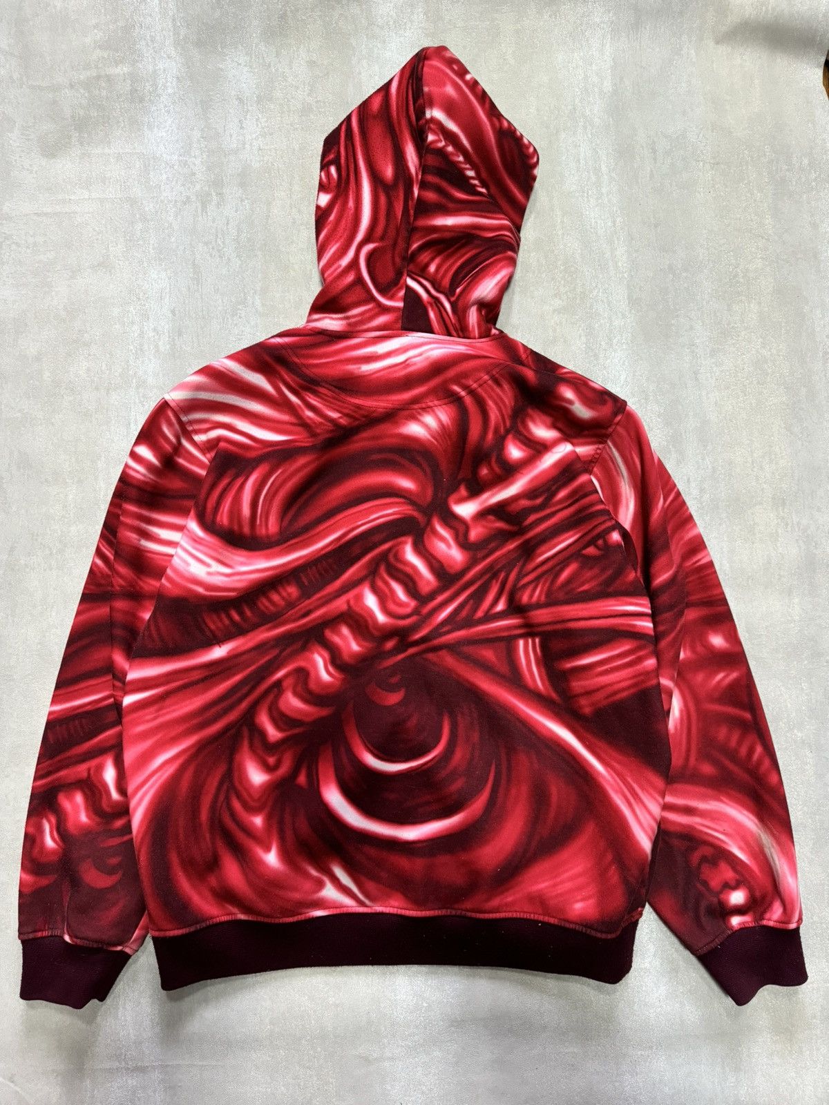 Rap Tees Vintage Raw Blue Over Print Skeleton Opium Full Zip Hoodie Size US M / EU 48-50 / 2 - 8 Thumbnail