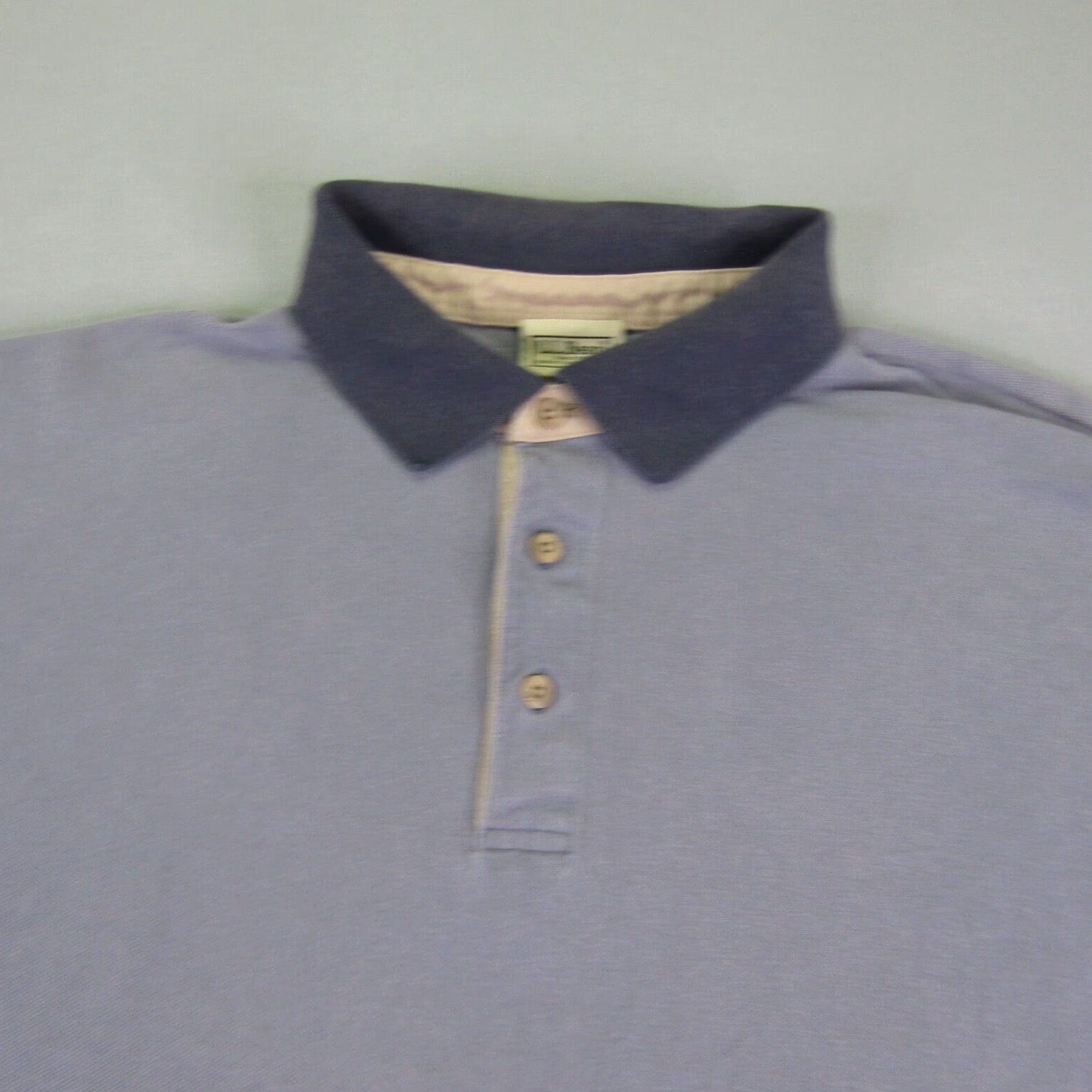 Vintage VINTAGE LL Bean Polo Shirt Men XL Tall Blue Contrast Collar Pique Cotton Short Sleeve - 90s/Classic Mens XL Tall Blue Polo Shirt Size US XL / EU 56 / 4 - 2 Thumbnail