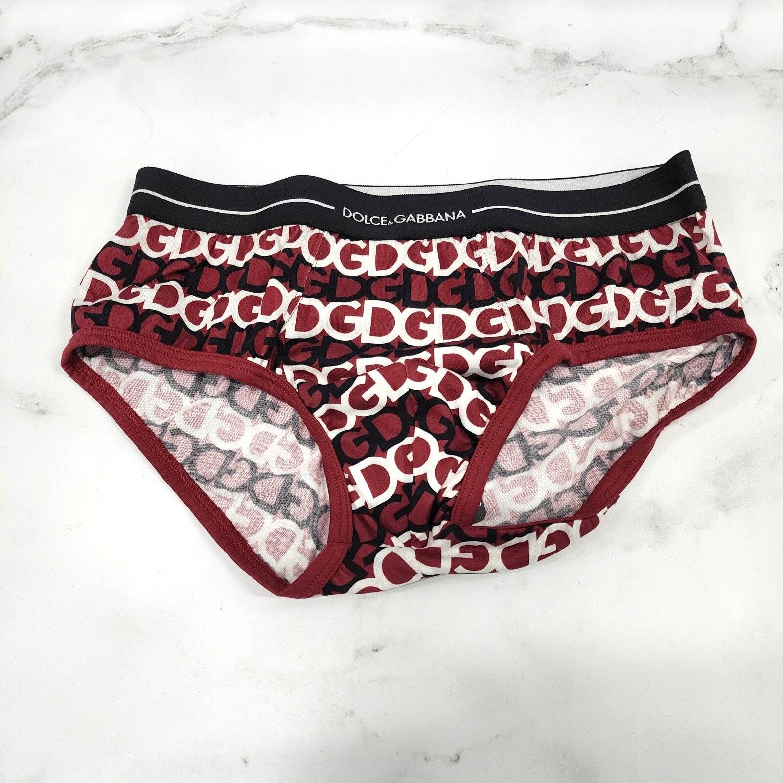 Dolce & Gabbana Dolce & Gabbana Multicolor Dg Logo Print Briefs Red US XS Size 32 - 2 Thumbnail