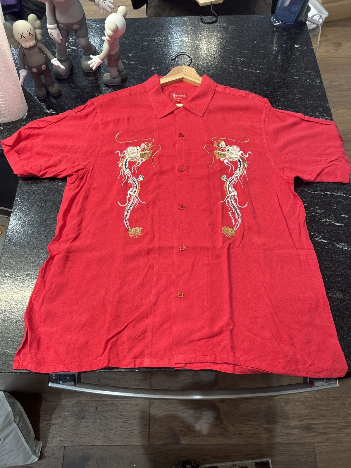 Supreme Supreme Dragon Rayon T-Shirt (FW18) | Grailed