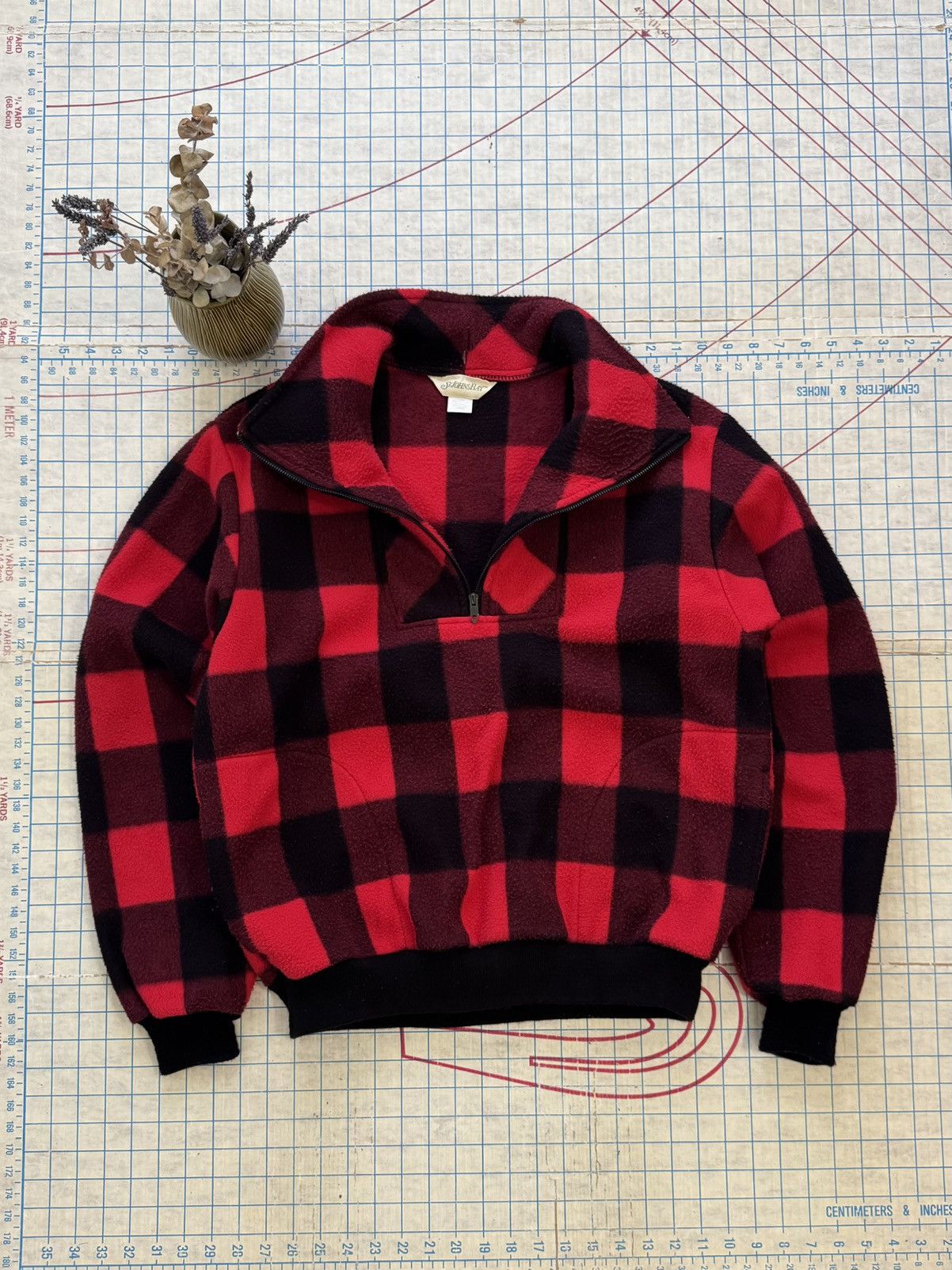 St. Johns Bay Vintage St. Johns Bay 1/4 Zip Buffalo Plaid Fleece Mens Larg Size US L / EU 52-54 / 3 - 2 Thumbnail