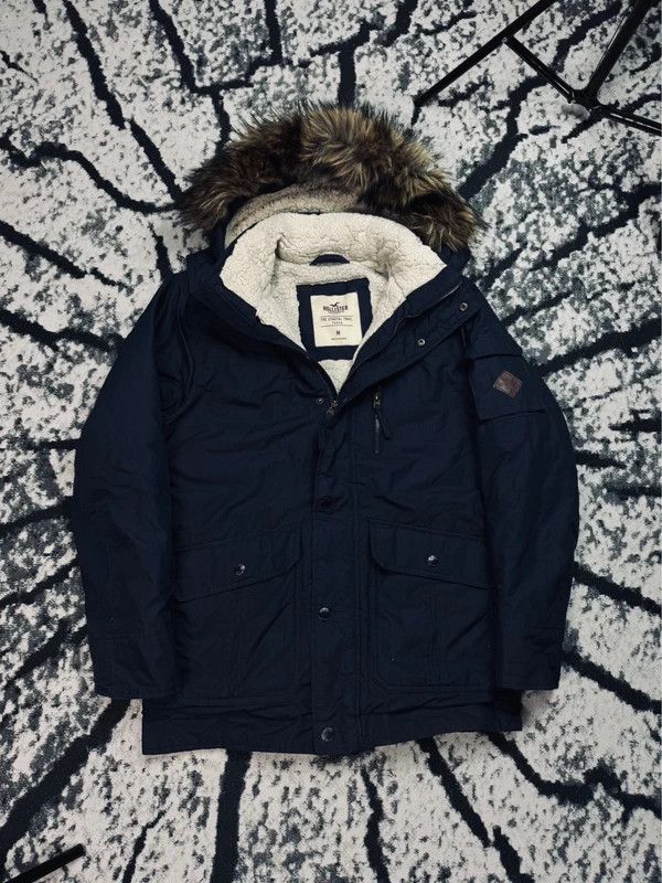 Hollister Hollister navy blue parka jacket with drawstring M Size US M / EU 48-50 / 2 - 1 Thumbnail
