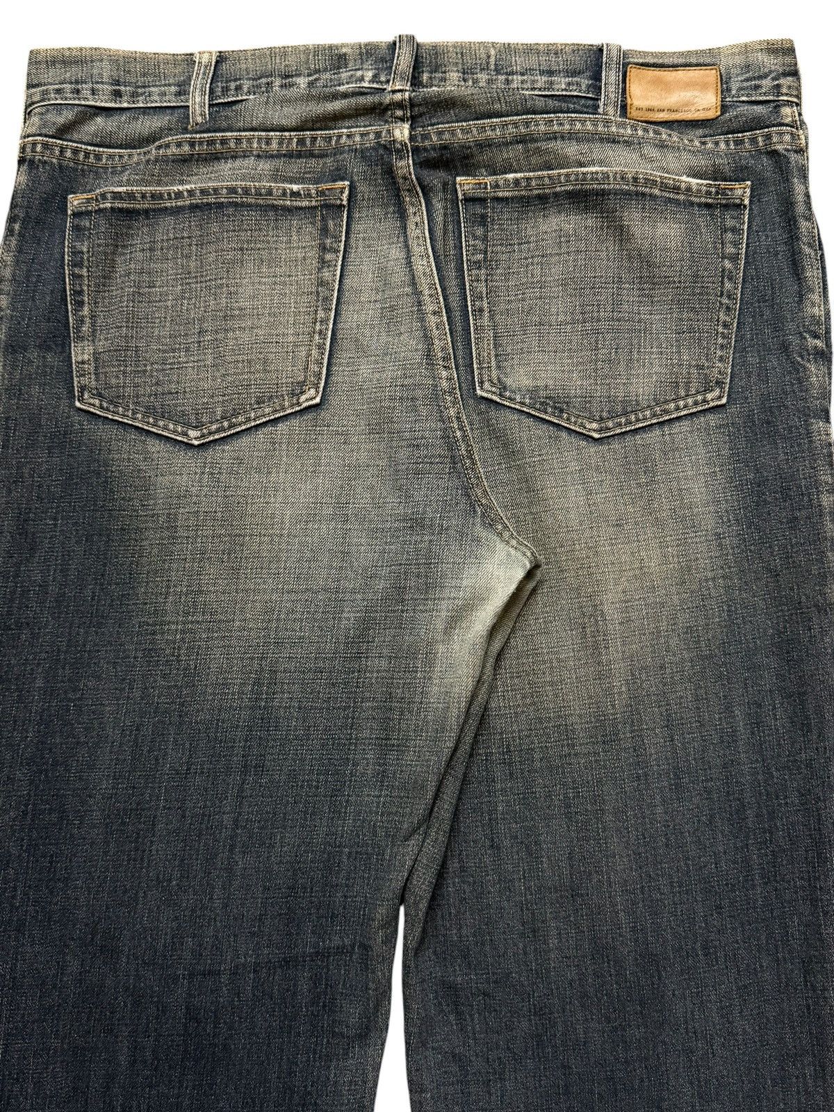 Gap Vintage Y2K Gap Blue Wash Bleached Straight Wide Leg Baggy Size US 36 / EU 52 - 4 Thumbnail