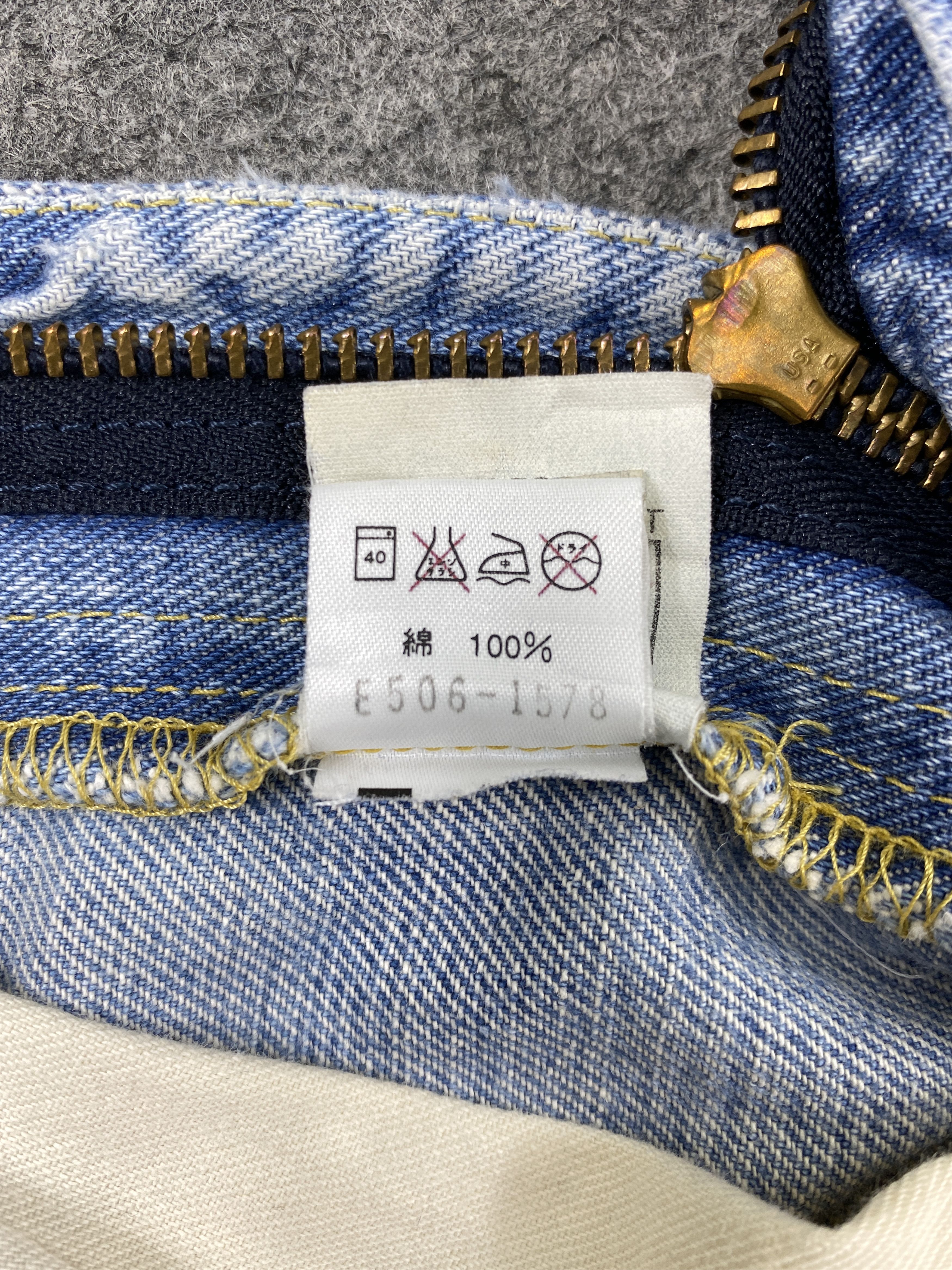 Japanese Brand Redline Light Blue Wash Lee Rider 30x26.5 Denim -JN1335 Size US 30 / EU 46 - 9 Thumbnail
