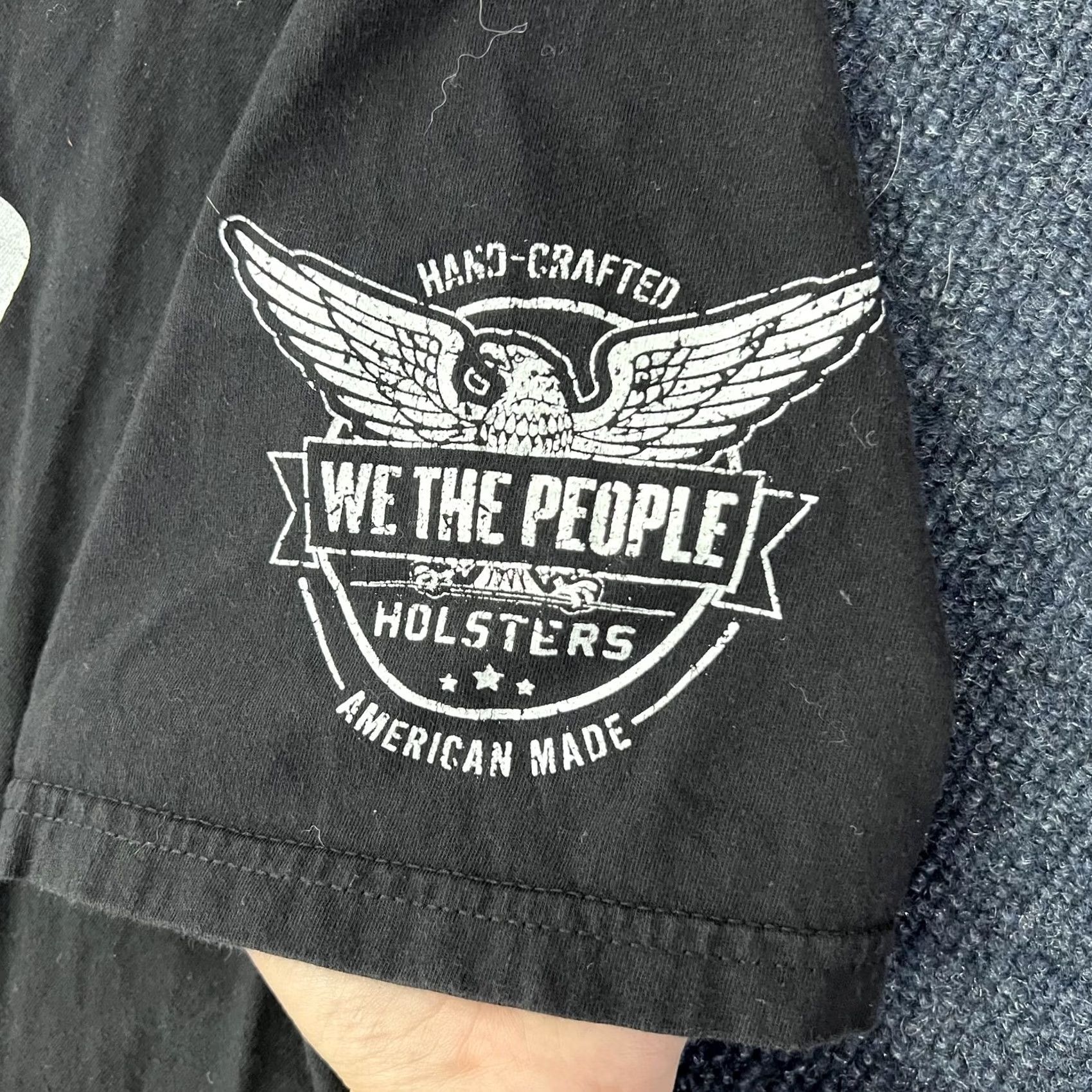 Vintage We The People Holsters Shirt Mens XL Black Around & Find Out USA Flag Graphic Shirt Size US XL / EU 56 / 4 - 4 Thumbnail