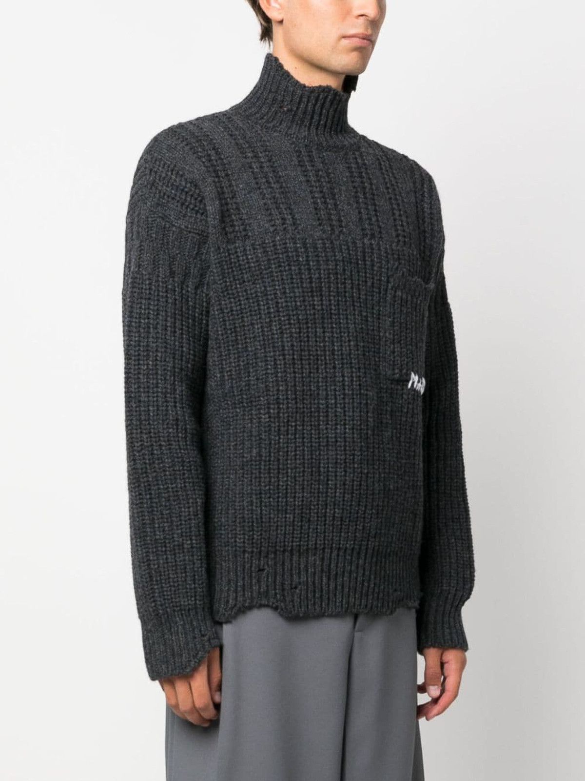 Marni o1y0225 Logo Turtleneck Sweater in Grey Size US S / EU 44-46 / 1 - 2 Thumbnail