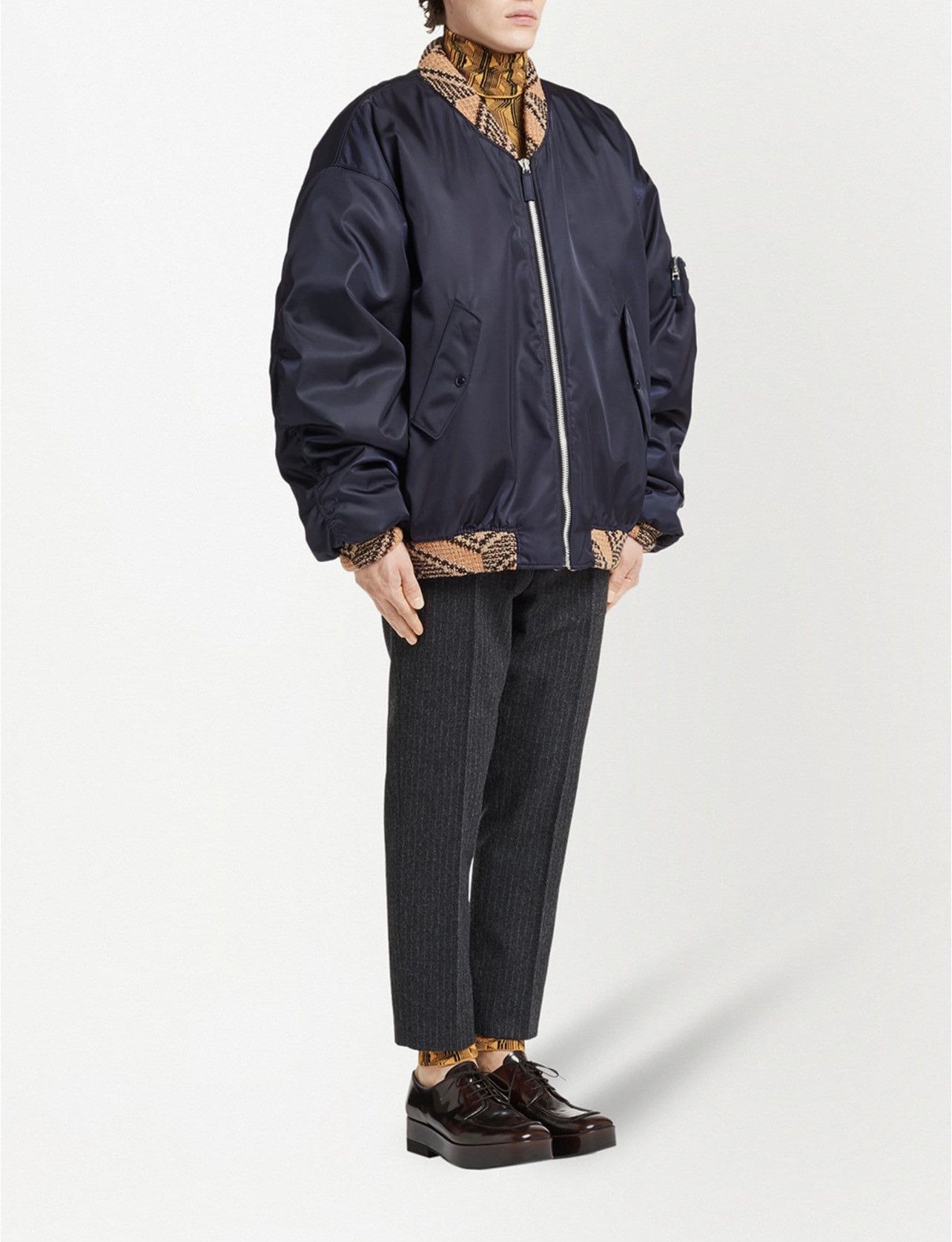 Prada 🔥RUNWAY🔥Prada Re-Nylon Bomber Size US XL / EU 56 / 4 - 4 Thumbnail