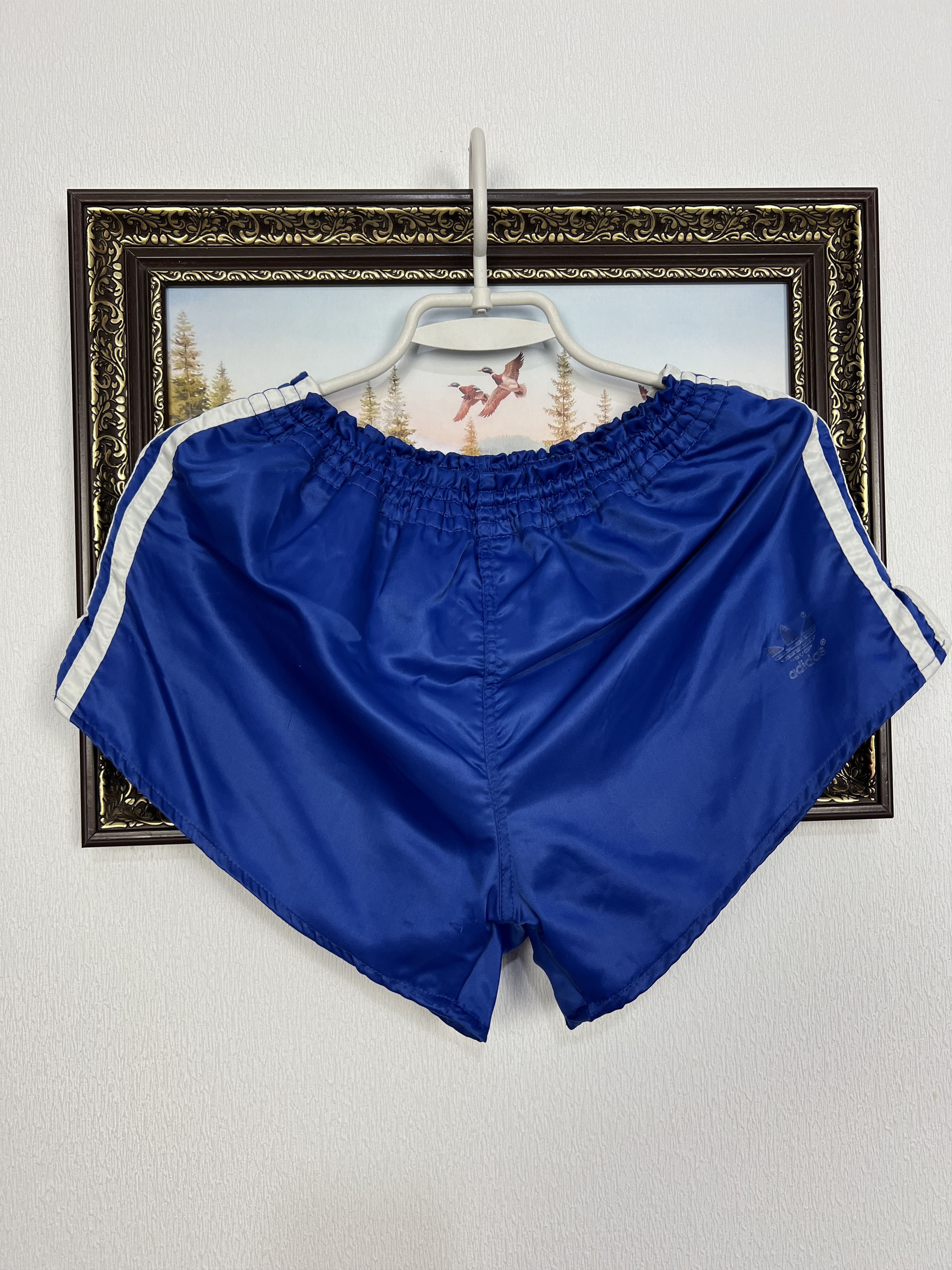 Adidas Vintage 90's Nylon Run Athletic Shorts Sport Hype Rare Size US 34 / EU 50 - 1 Thumbnail