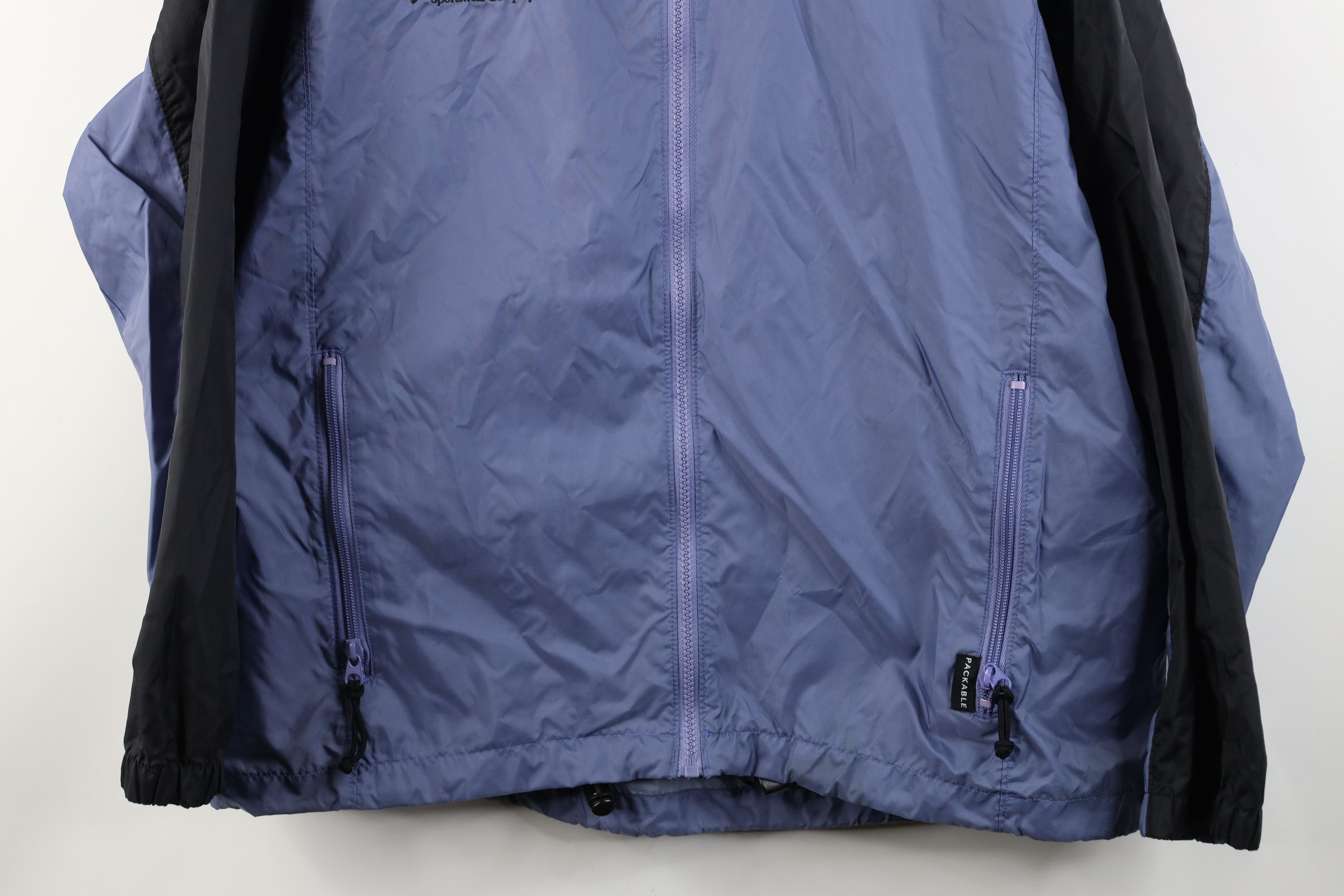Columbia Vintage 90s Columbia Packable Hooded Rain Windbreaker Jacket Size L / US 10 / IT 46 - 3 Thumbnail