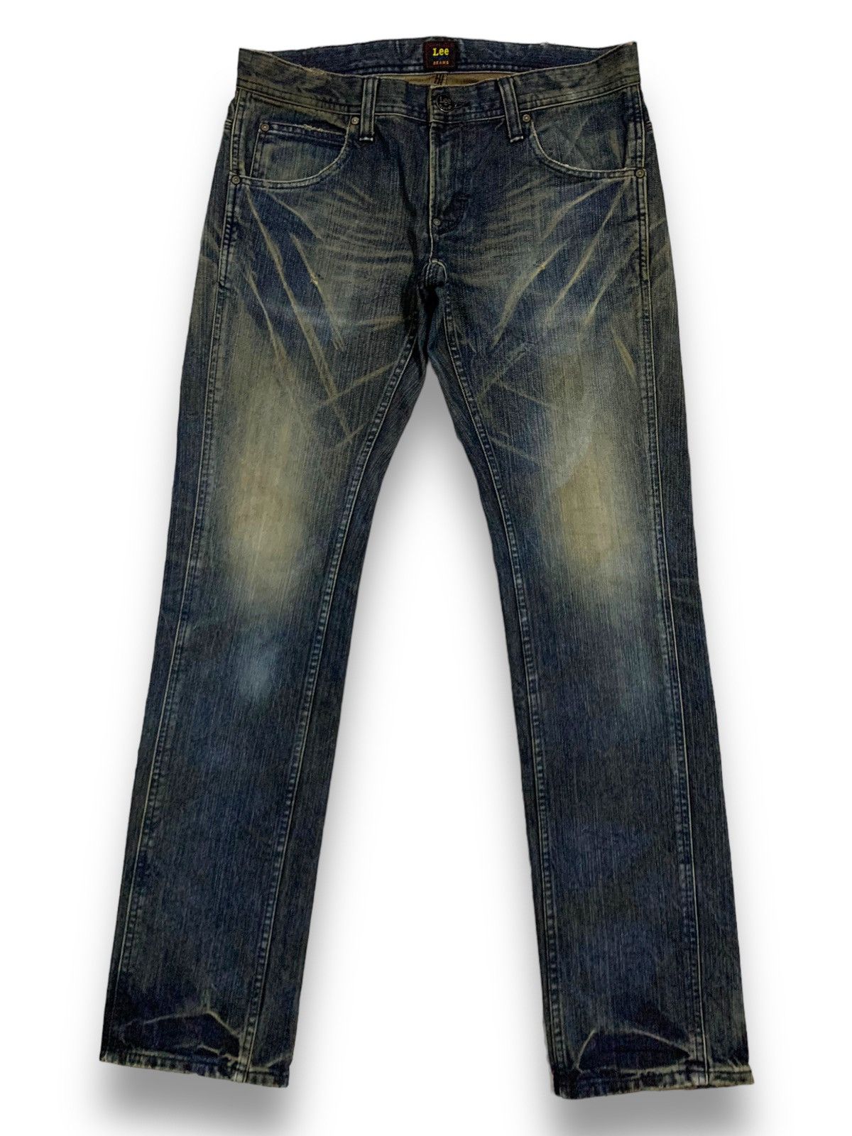 Lee × Number (N)ine Vintage Lee Riders x Beams Dark Blue Washed Whiskers Jeans Size US 32 / EU 48 - 1 Thumbnail