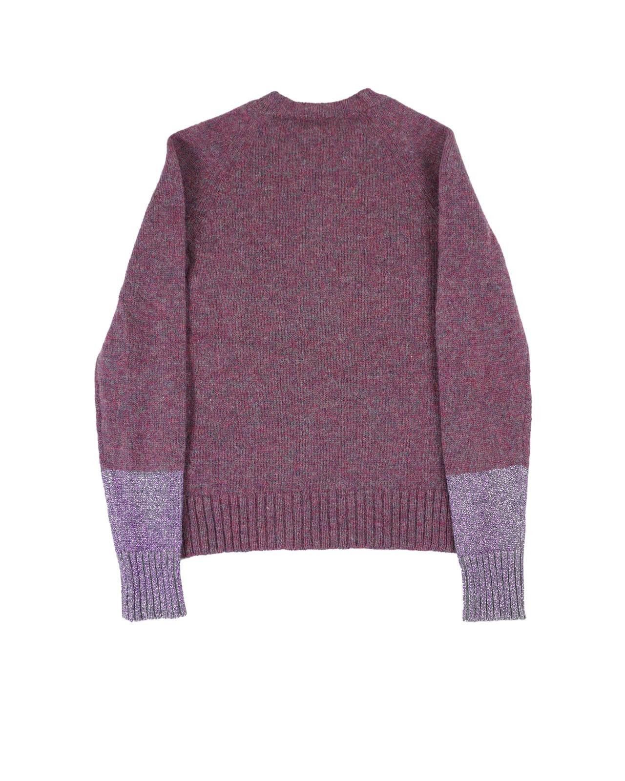 Dries Van Noten DRIES VAN NOTEN Late 90s Wool Blend Metallic Cuff Jumper Size S / US 4 / IT 40 - 2 Thumbnail